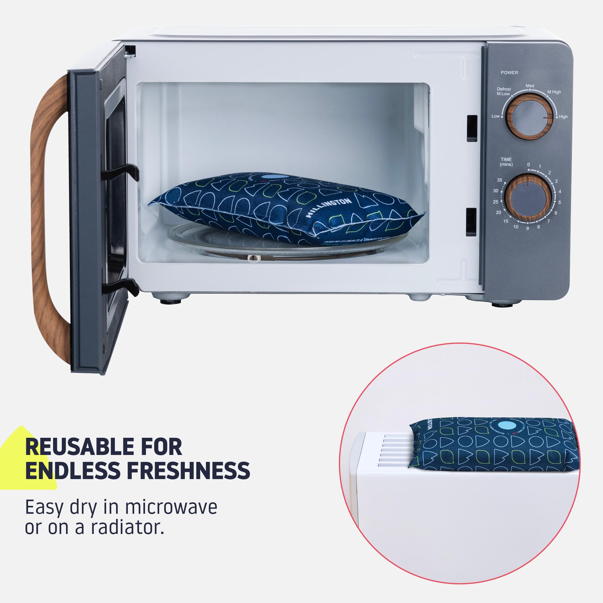 Hillington Reusable Car Dehumidifier Bag - 1kg Moisture Absorber (2-Pack) | Portable Blue Unit 6