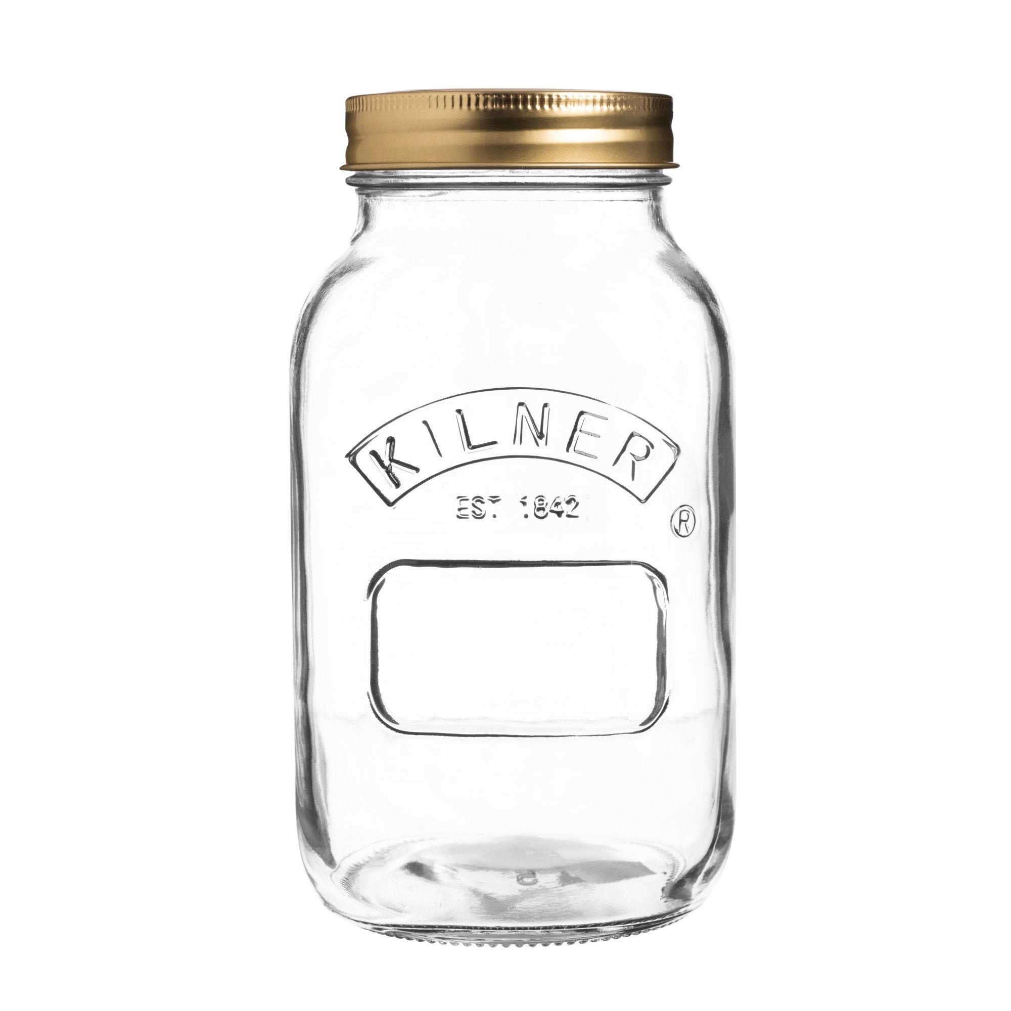 Kilner 1 Litre Round Glass Preservation Jar with Screw Top Lid | BPA-Free 1