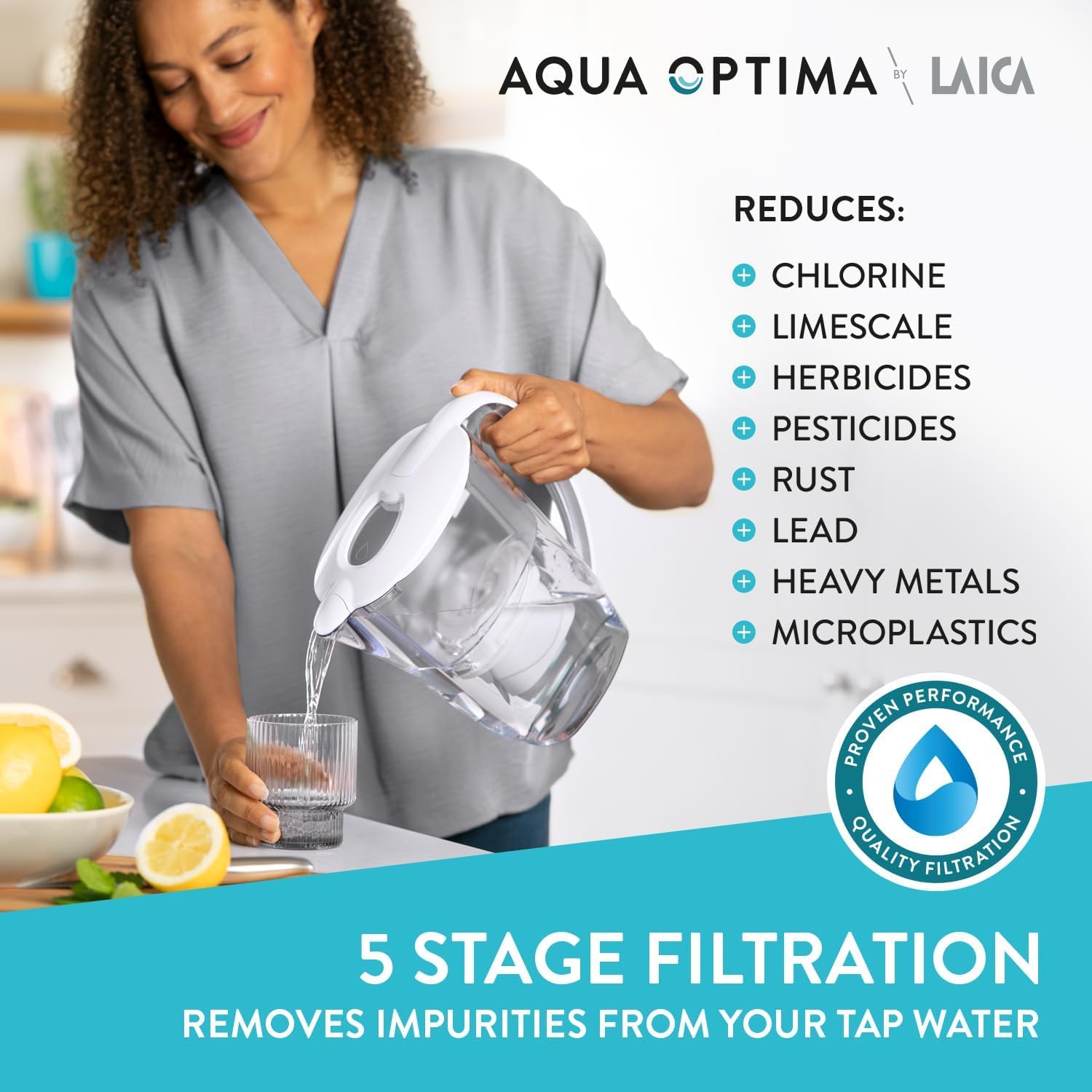 Aqua Optima Evolve+ Water Filter Cartridges - 5-Stage Filtration | Multi-Fit for Brita | Pack of 3 2