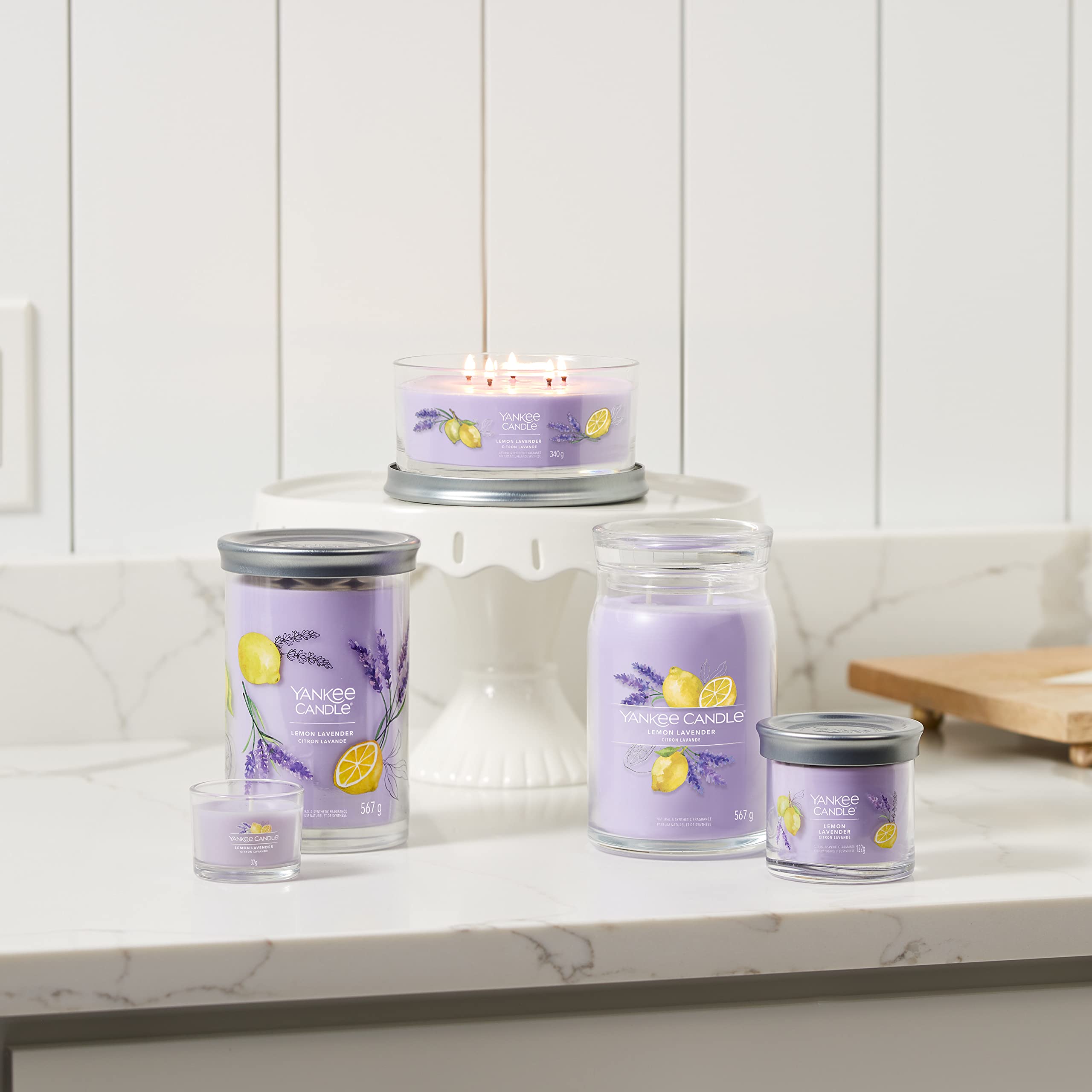 Yankee Candle Scented Candles Gift Set - 3 Filled Votive Candles | Lemon Lavender Scent | Soy Blend Wax 8