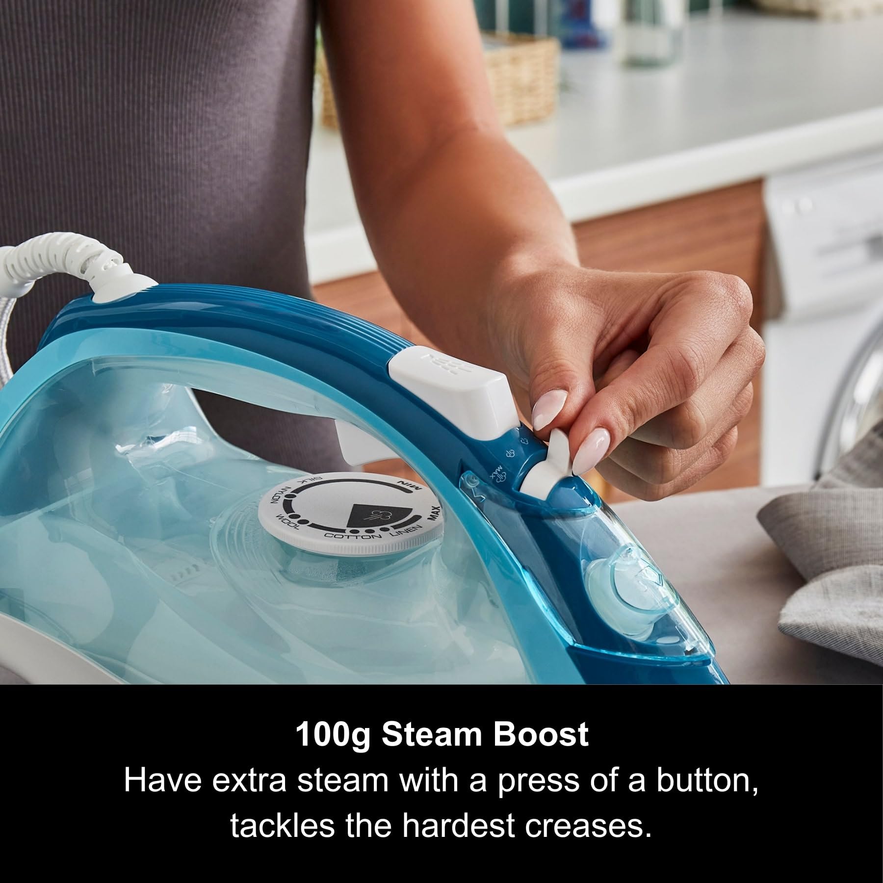 Morphy Richards Crystal Clear Steam Iron - 2400W Power, 100g Steam Boost, Ceramic Soleplate 4