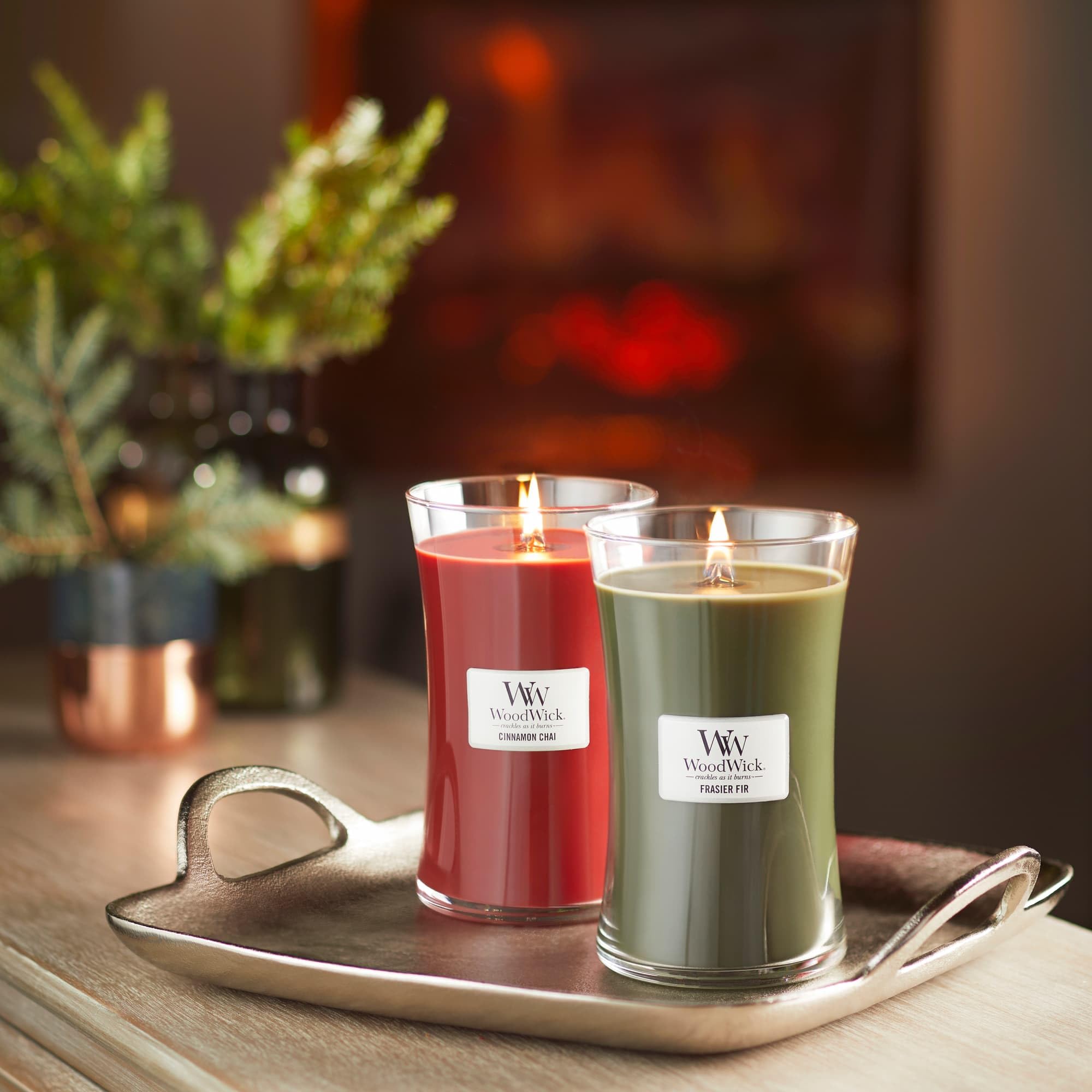WoodWick Large Hourglass Scented Candle - Cinnamon Chai | Crackling Wooden Wick | 610g 8