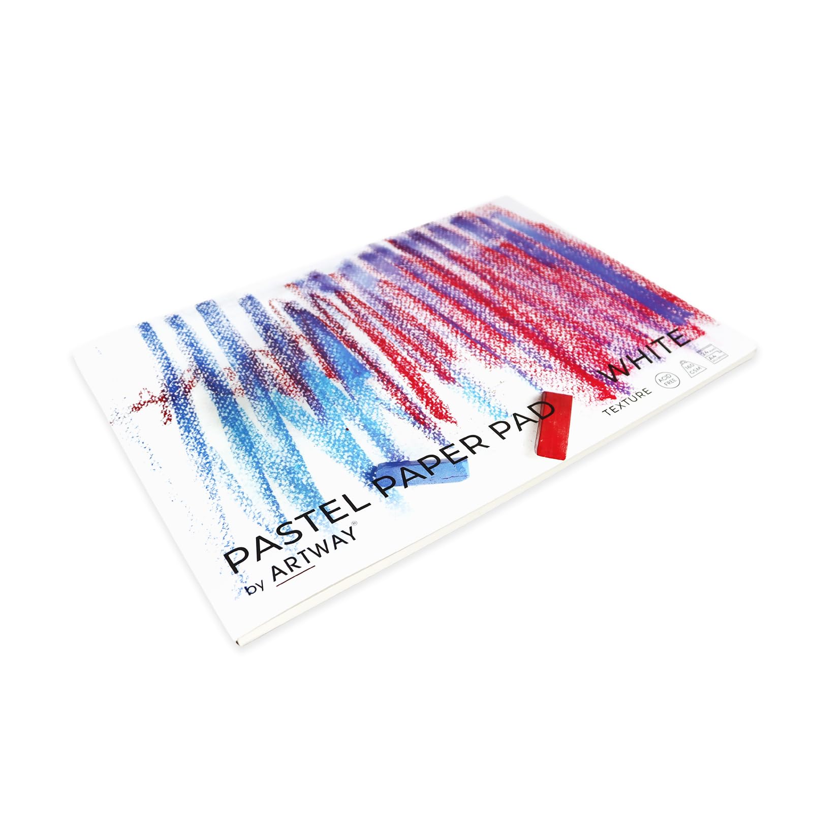 Artway A4 Pastel Paper Pad - 24 Sheets, 160gsm White Paper for Soft Pastels & Charcoal 2