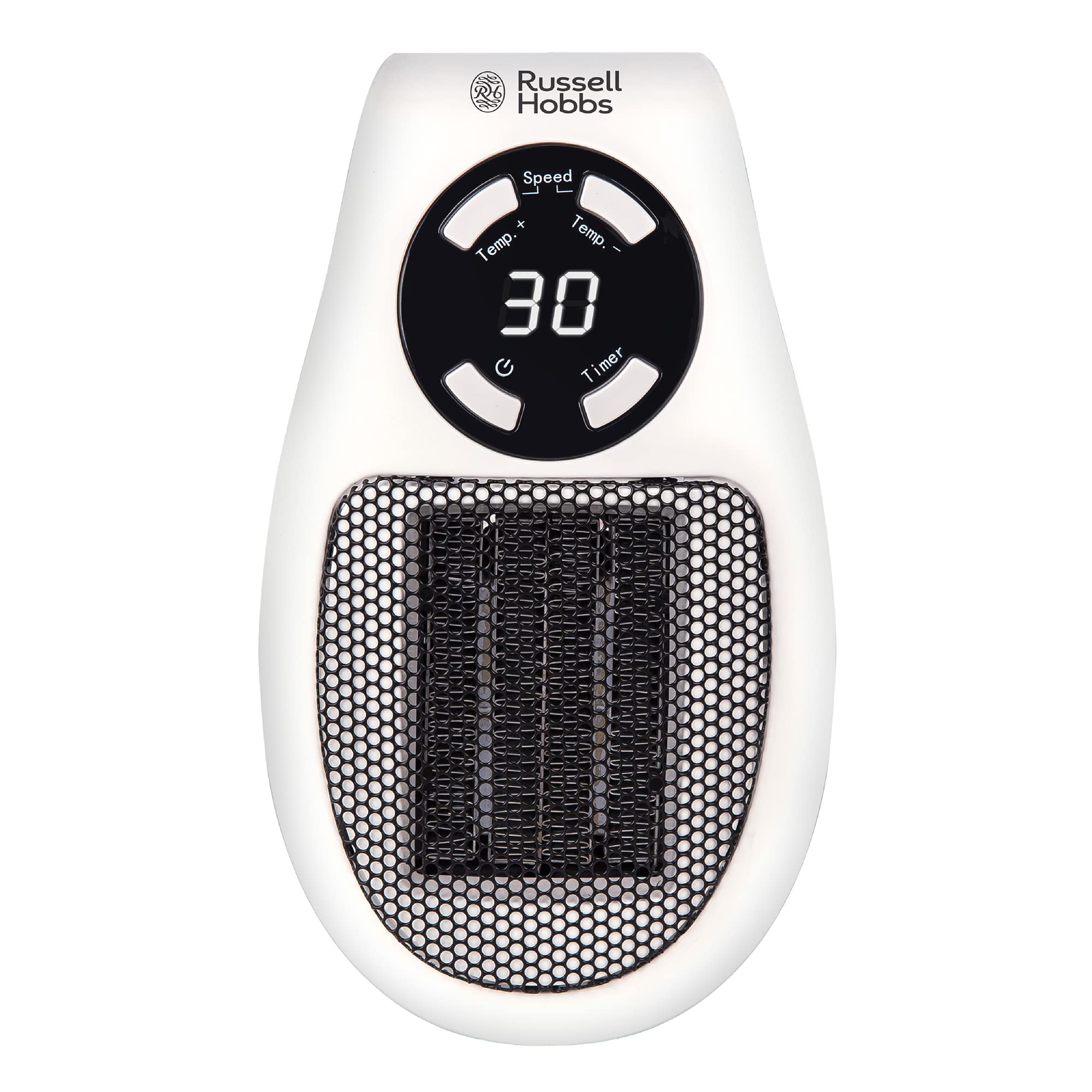 Russell Hobbs RHPH2001 500W Ceramic Plug Heater | Adjustable Thermostat 15-30°C | 12 Hr Timer 8