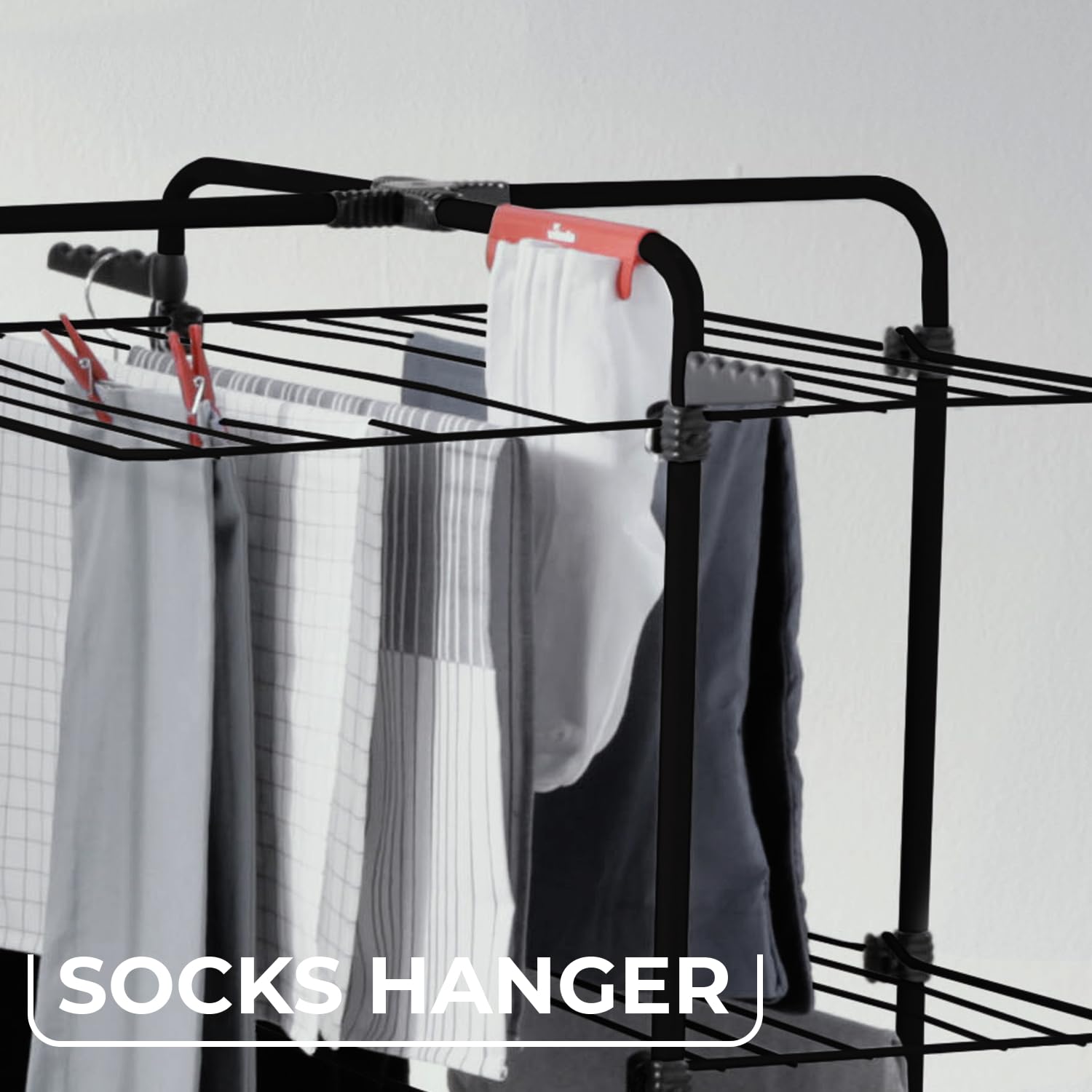 Vileda Mixer 3 Ultimate Clothes Airer - 30m Drying Space | Black Edition | Foldable 6