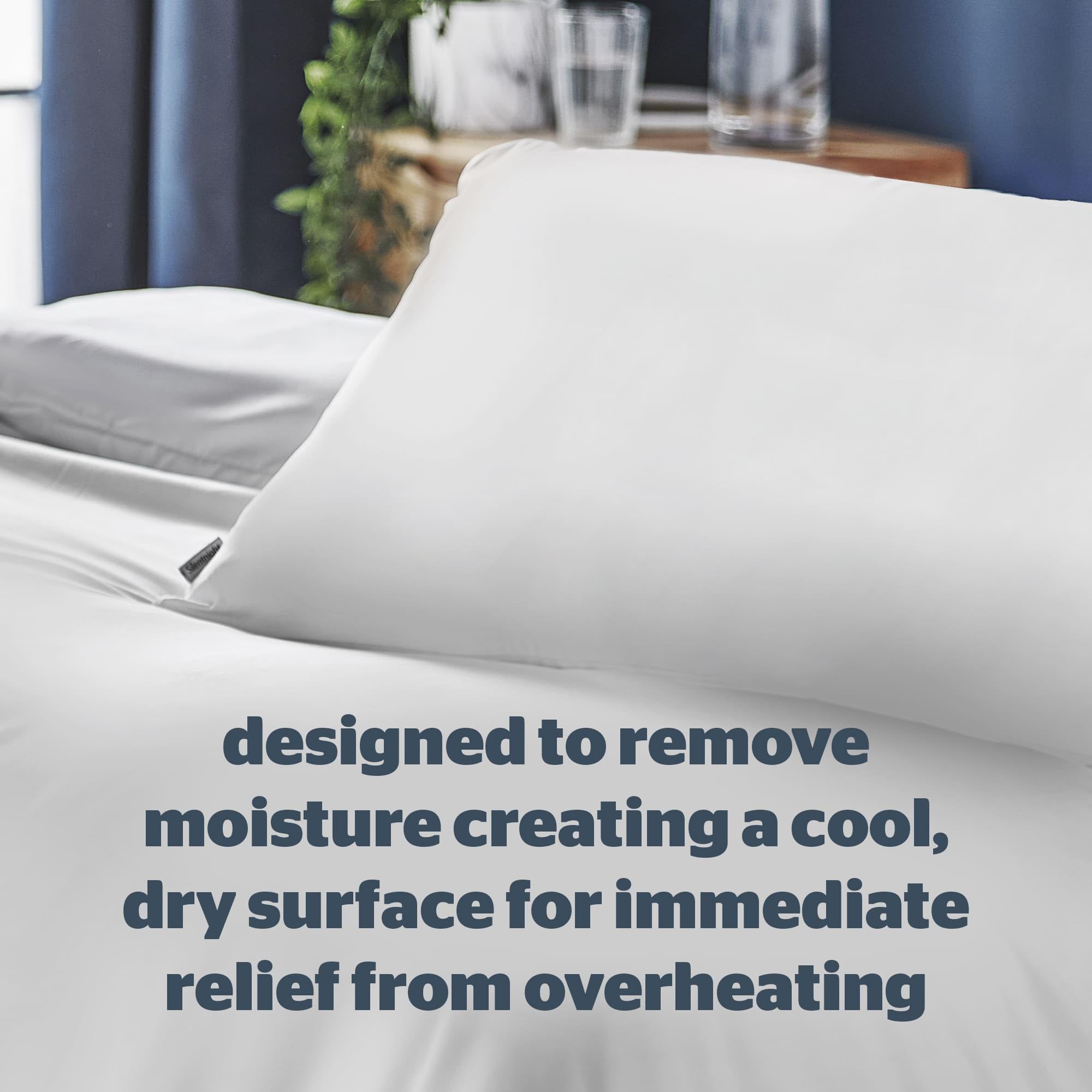 Silentnight Cool Touch Pillowcase - Cooling Temperature Control | Super Soft Nylon | White 2