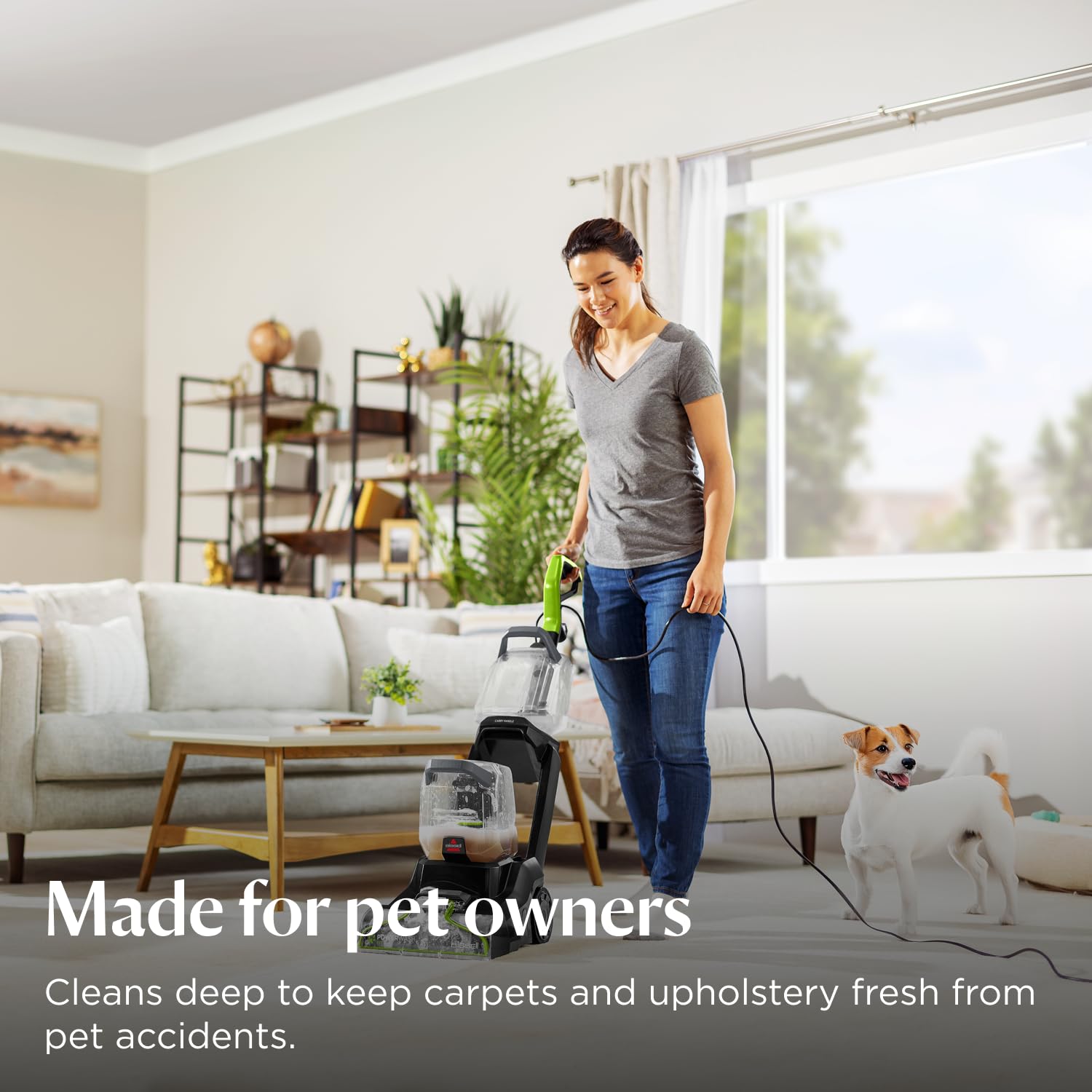 BISSELL PowerWash Pet Carpet Cleaner - 600W Suction | Lightweight Under 8kg | Two-Tank System 4