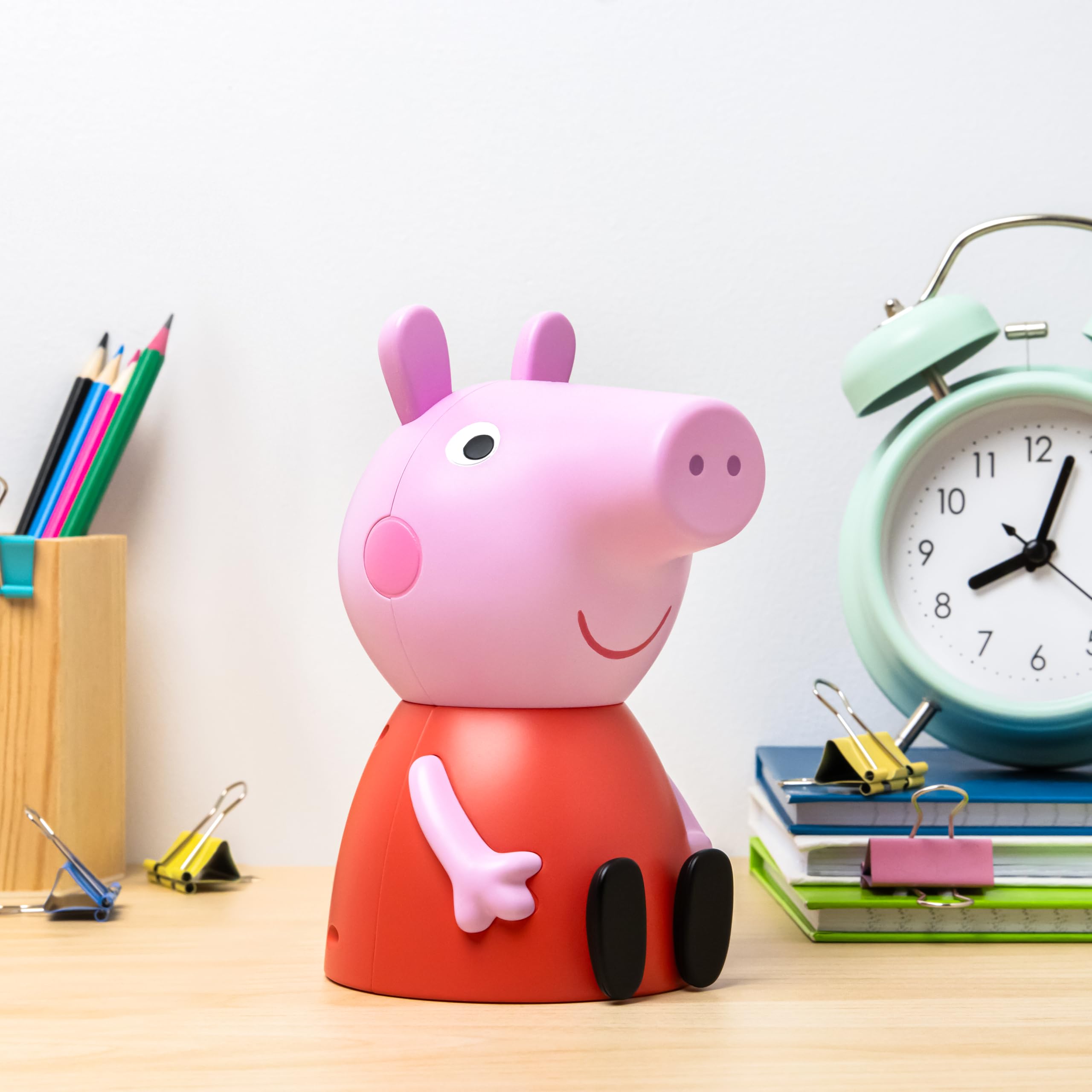 Paladone Peppa Pig Figure Shaped Money Box | Officially Licensed Sounds | Pink Plastic | 16.5cm Tall 4