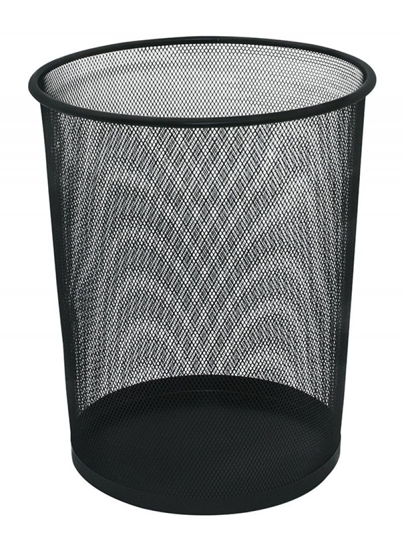 Q-Connect Mesh Waste Basket KF00871 - 19L Capacity | Black Metal | Durable 1