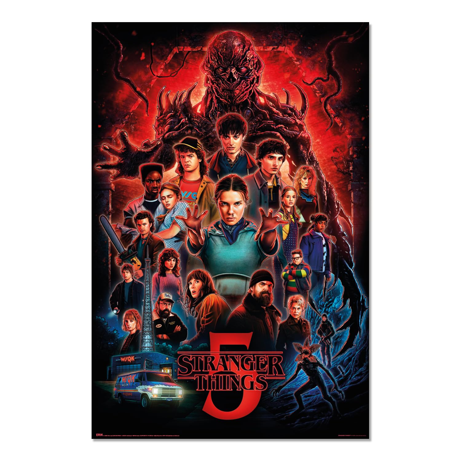 Grupo Erik Stranger Things Poster - 36 x 24 inches | 91.5 x 61 cm | Glossy Paper 1