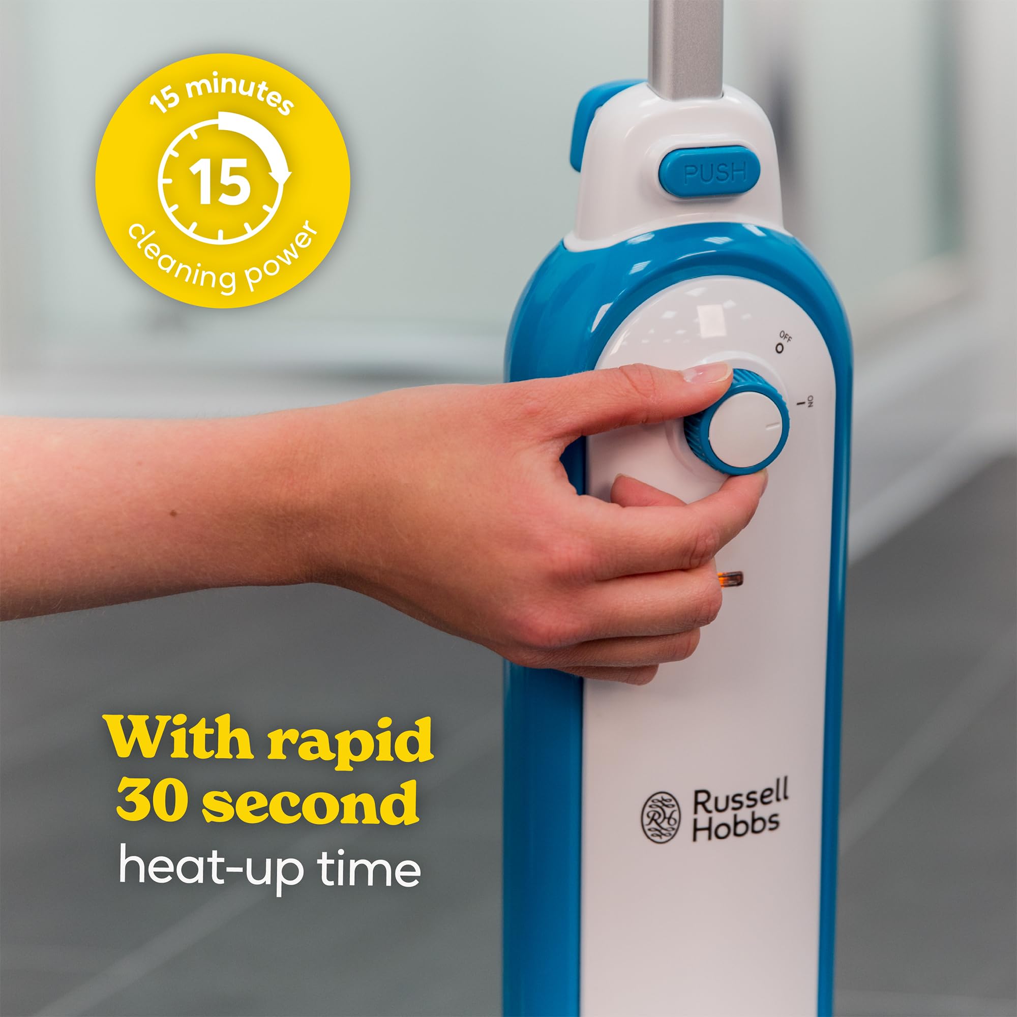 Russell Hobbs Upright Steam Mop - 1.4kW Power | 380ml Tank | Kills 99.9% Bacteria 6