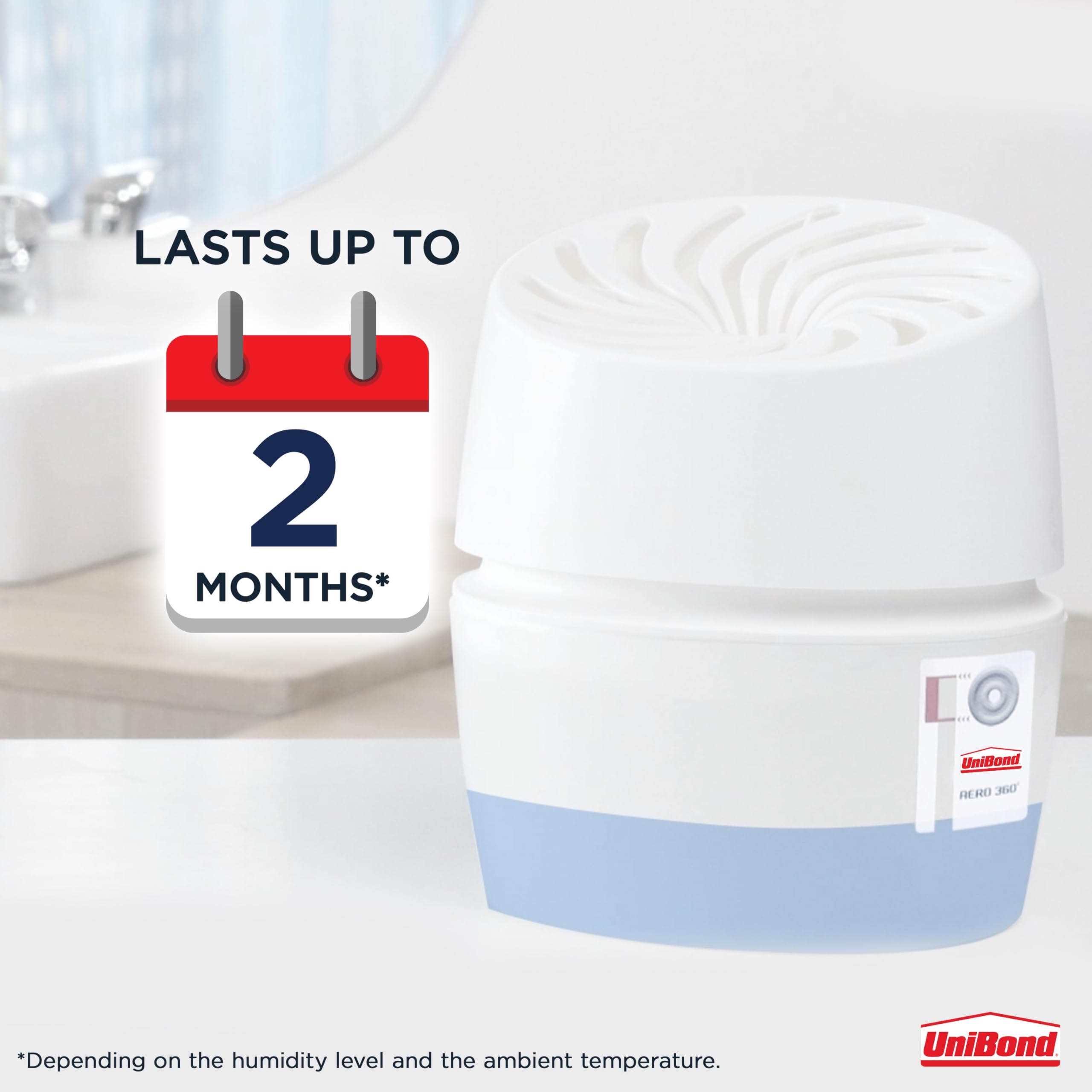 Unibond AERO 360° Humidity Absorber with 1x Refill - Controls Moisture & Odour | Up to 20m² 9