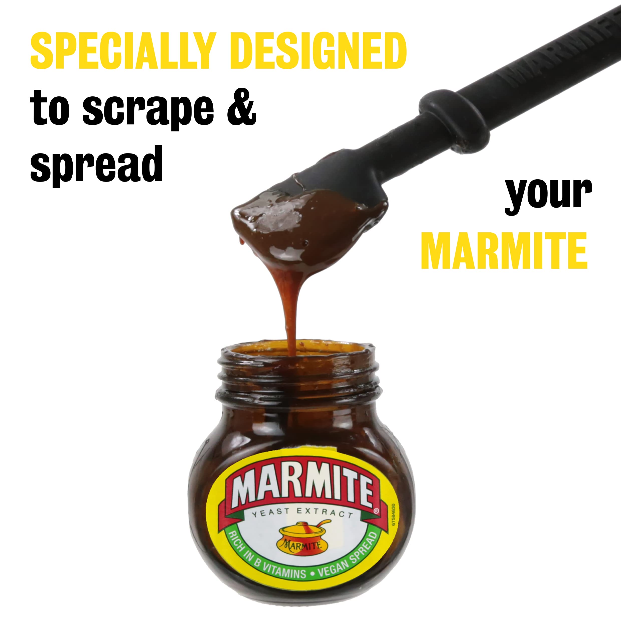 Kimm & Miller Marmite 'Marmife' Knife Spreader & Jar Scraper | Silicone | Black 5