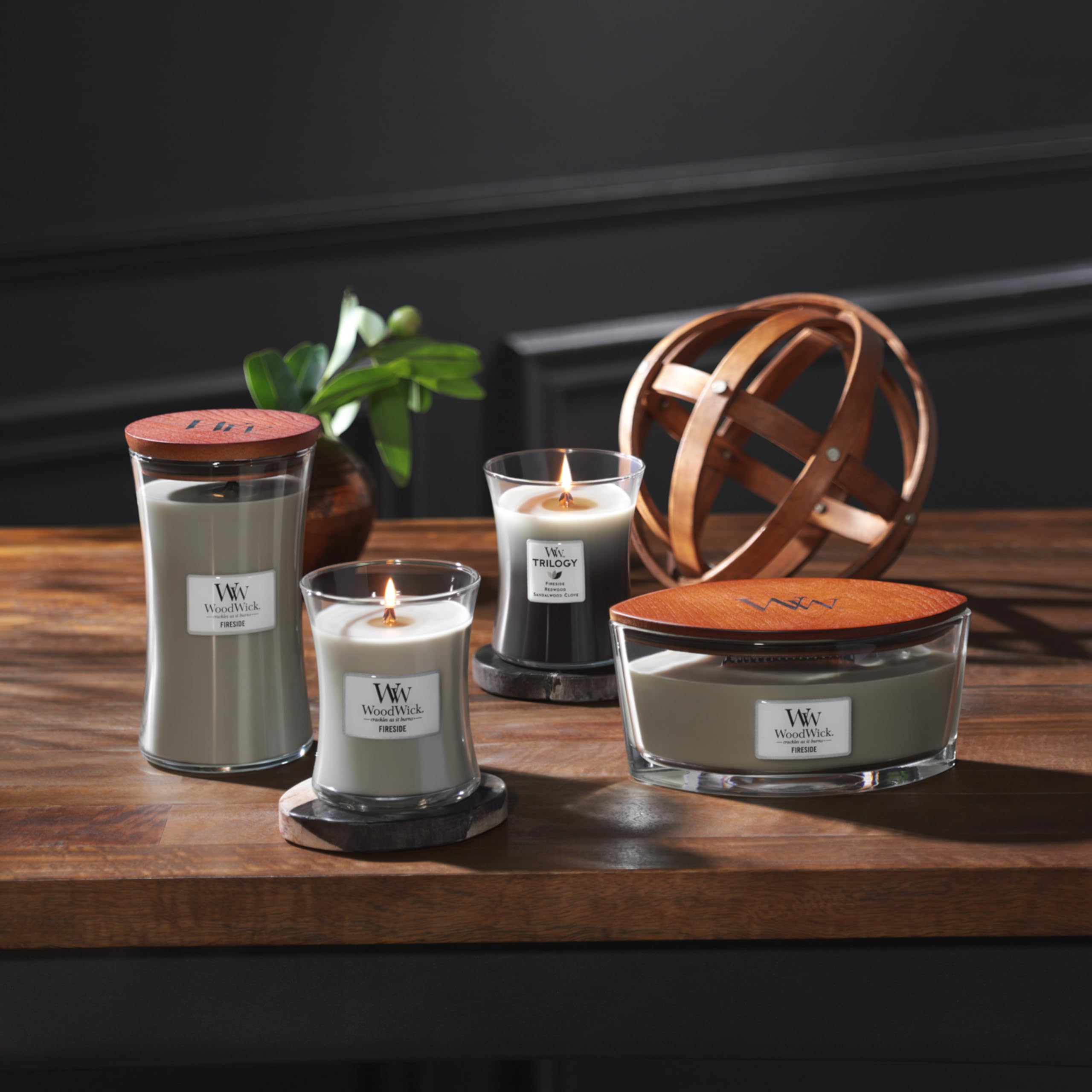 Woodwick Fireside Scented Candle - Ellipse Shape | 454g | Up to 50 Hours Burn Time 8