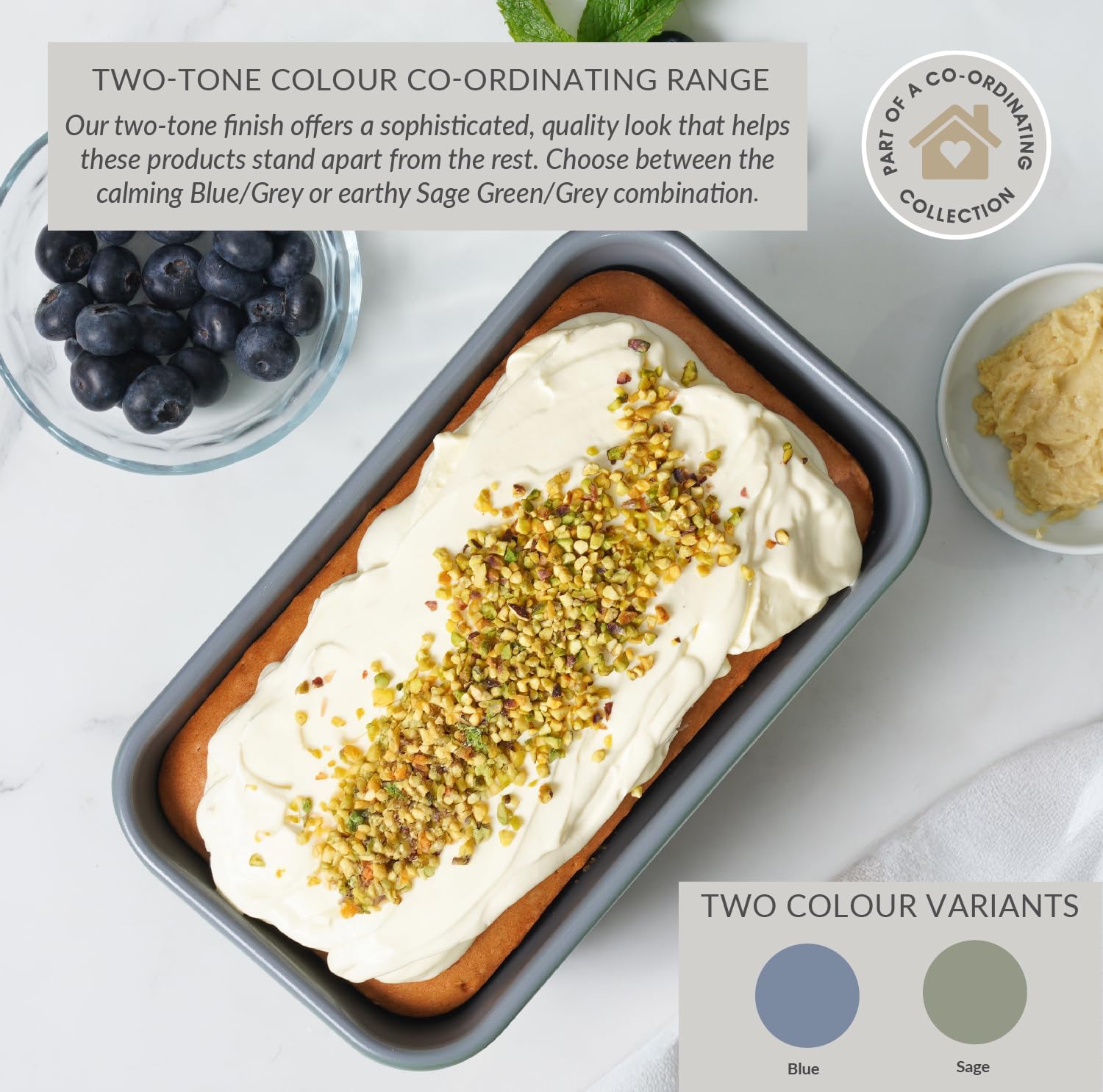 Cooksmart Signature Loaf Tin - 24cm Carbon Steel | PFOA-Free Non-Stick | Green 7