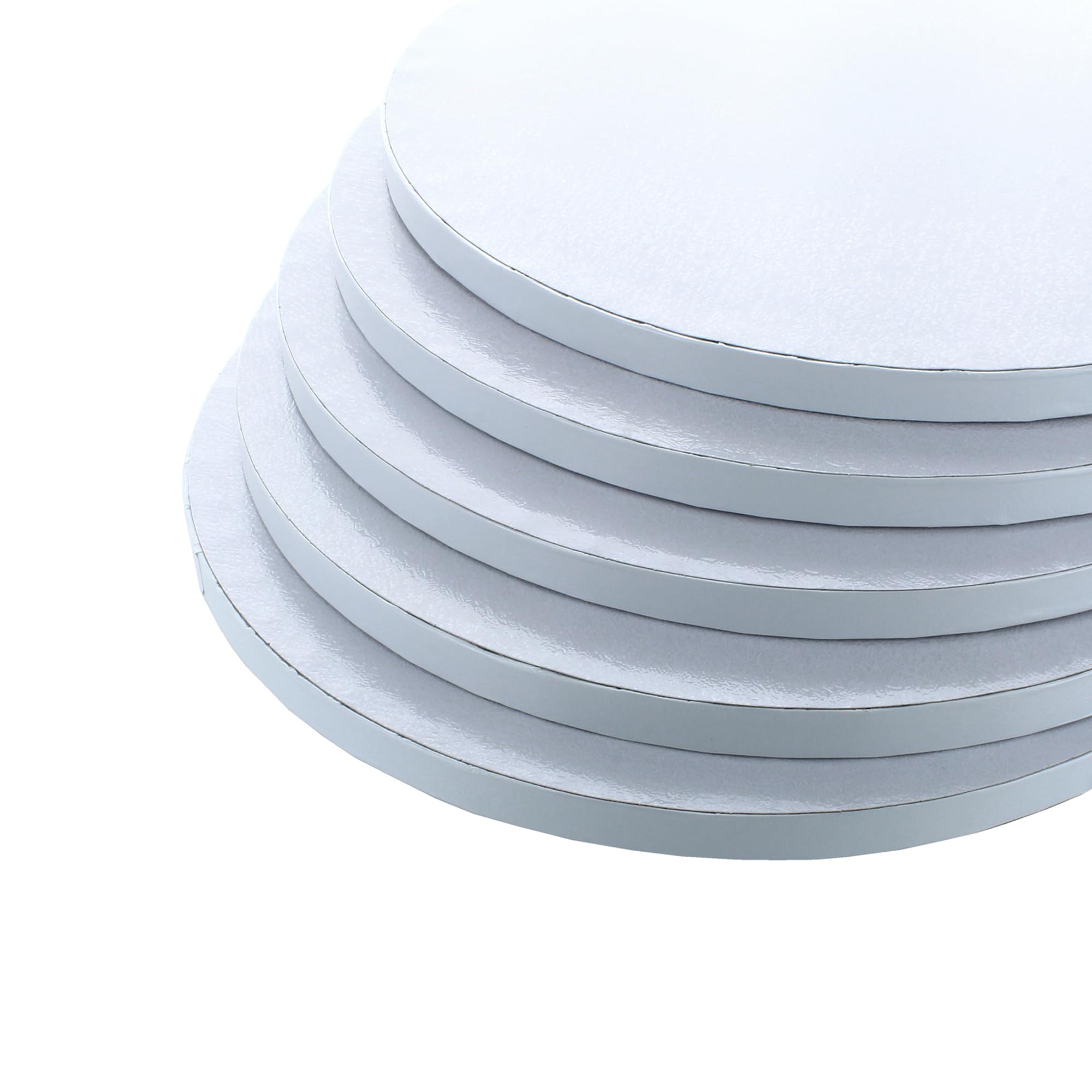 Culpitt Select 10 inch Round White Cake Boards - 12mm Thick, Pack of 5 7