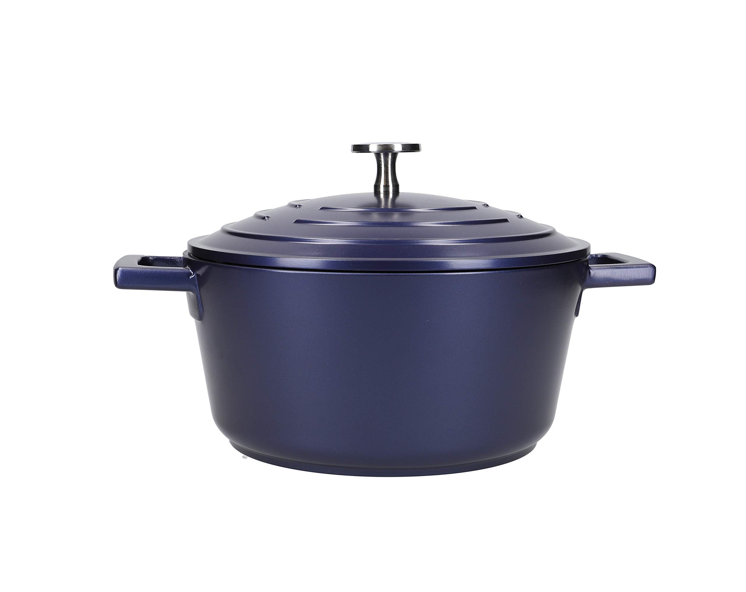 MasterClass Cast Aluminium Casserole Dish - Lightweight, Induction Compatible | 20cm, 2.5L, Blue 1