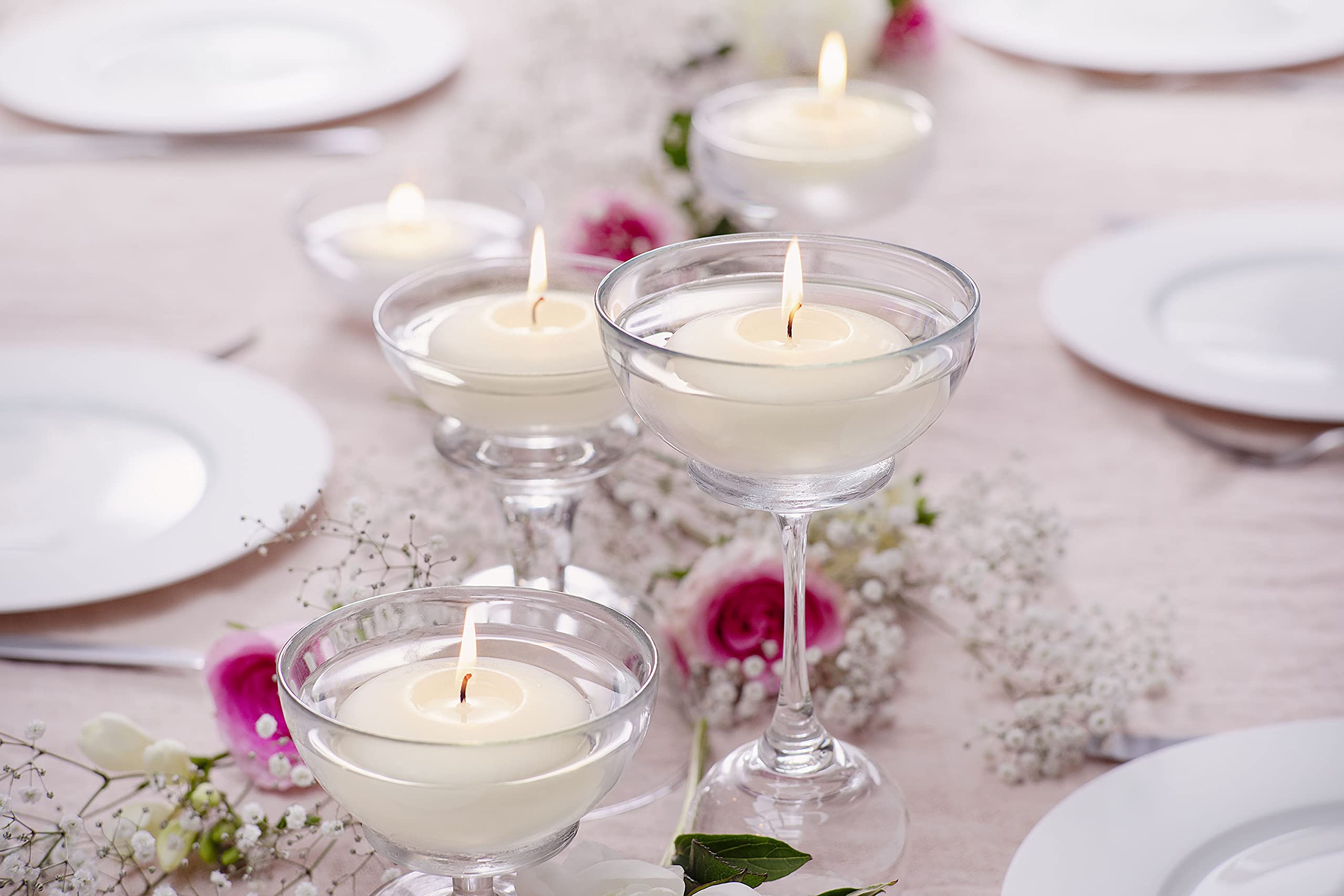 BOLSIUS Maxi Floating Candles - White, 12 Pieces | Ø 7.6 cm | 8 Hour Burn Time 3