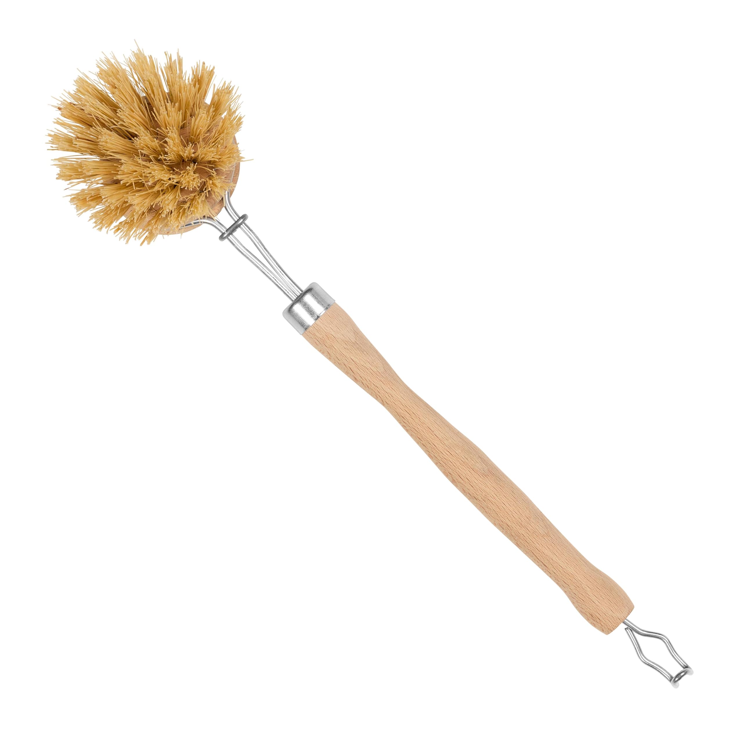 Tala Wooden Dish Brush with Tough Nylon Bristles and Removable Head | Natural Color 6