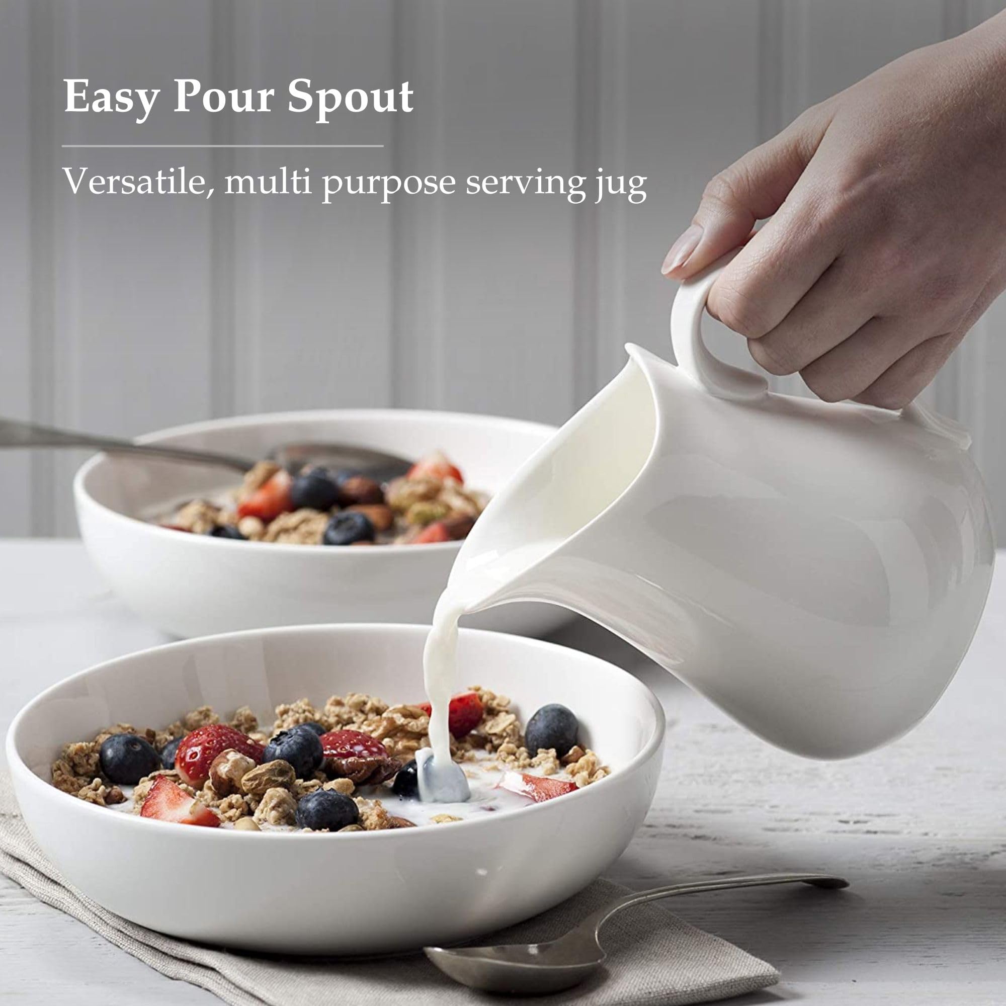 WM Bartleet & Sons Porcelain Traditional Jug - 450 ml | Oven Safe | Dishwasher Safe 4
