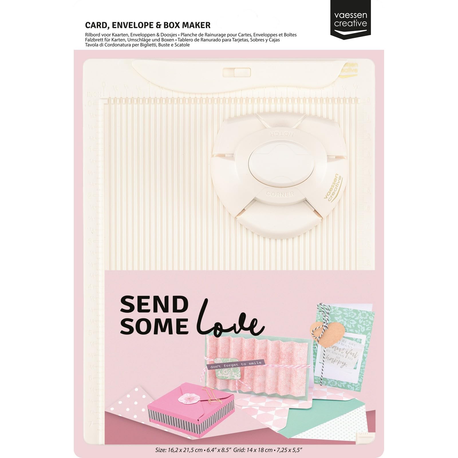 Vaessen Creative Card and Envelope Maker - Scoring, Punching, and Folding Tool Kit | Grey 5