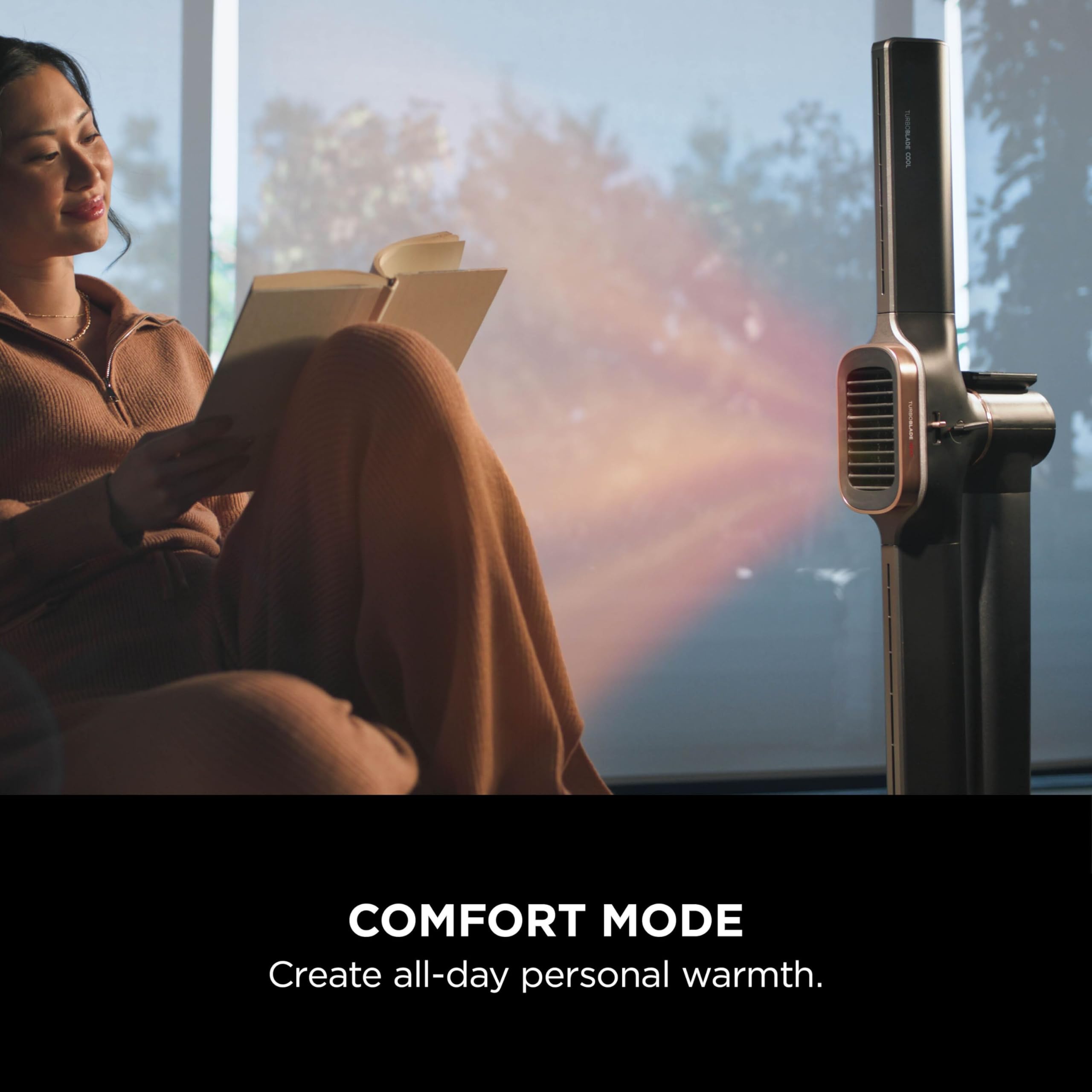 Shark TurboBlade Cool + Heat Tower Fan and Heater | Bladeless | Remote Included | 2200W 6