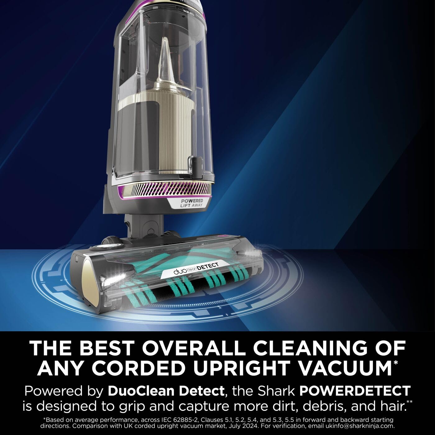 Shark PowerDetect Corded Upright Vacuum Cleaner AZ3900UKTBK | DuoClean Detect | Anti Hair Wrap Plus | 1.3L 2