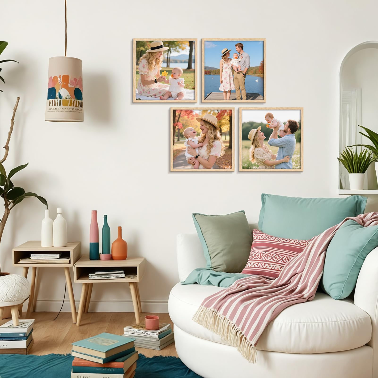 Ditwis 30x30 cm Wood Colour Picture Frame - Square 12x12 inch for Wall or Table Display 4