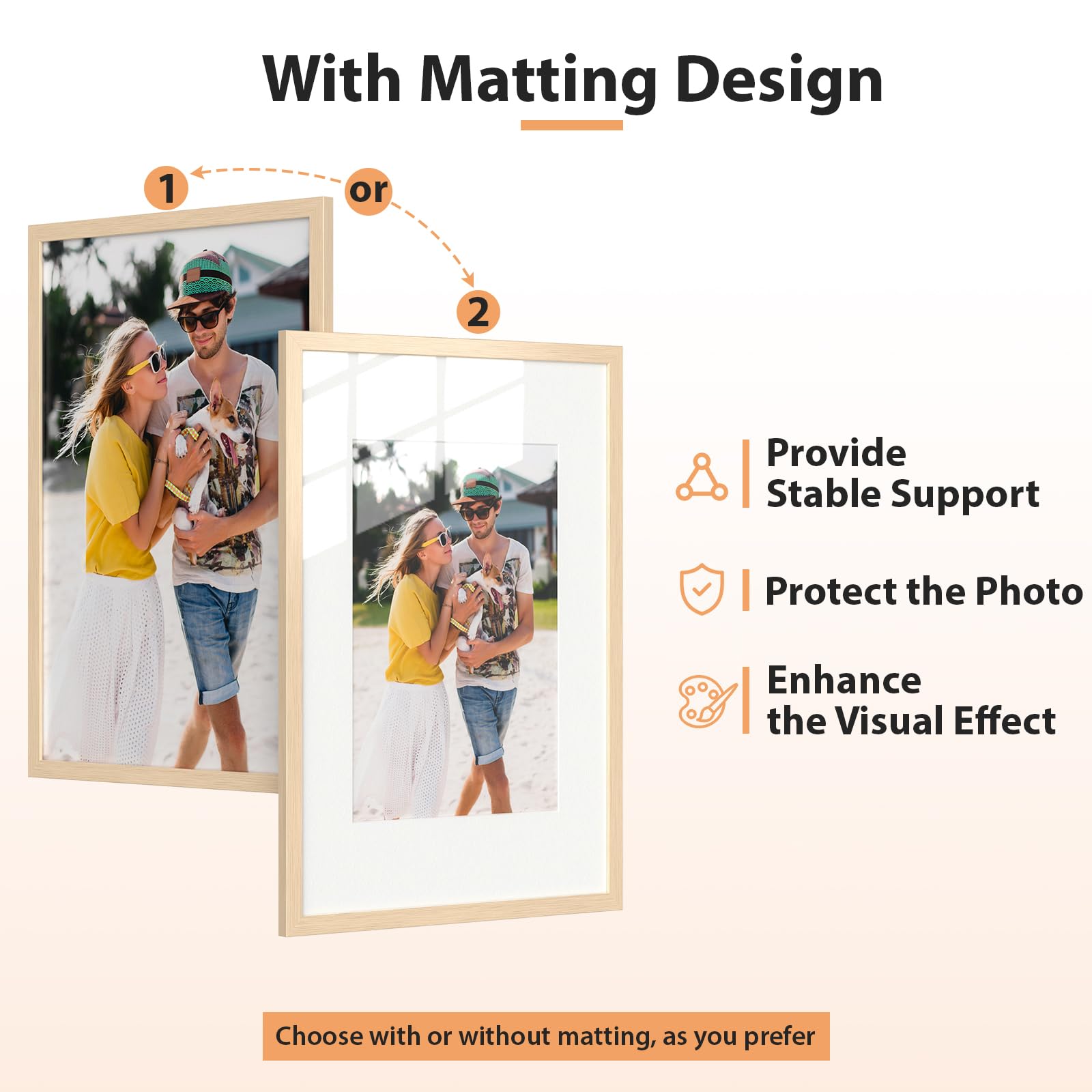 Alyvisun A4 Picture Frames (4 Pack) - Wood Grain Finish | Dual Display Sizes | Easy Installation 3