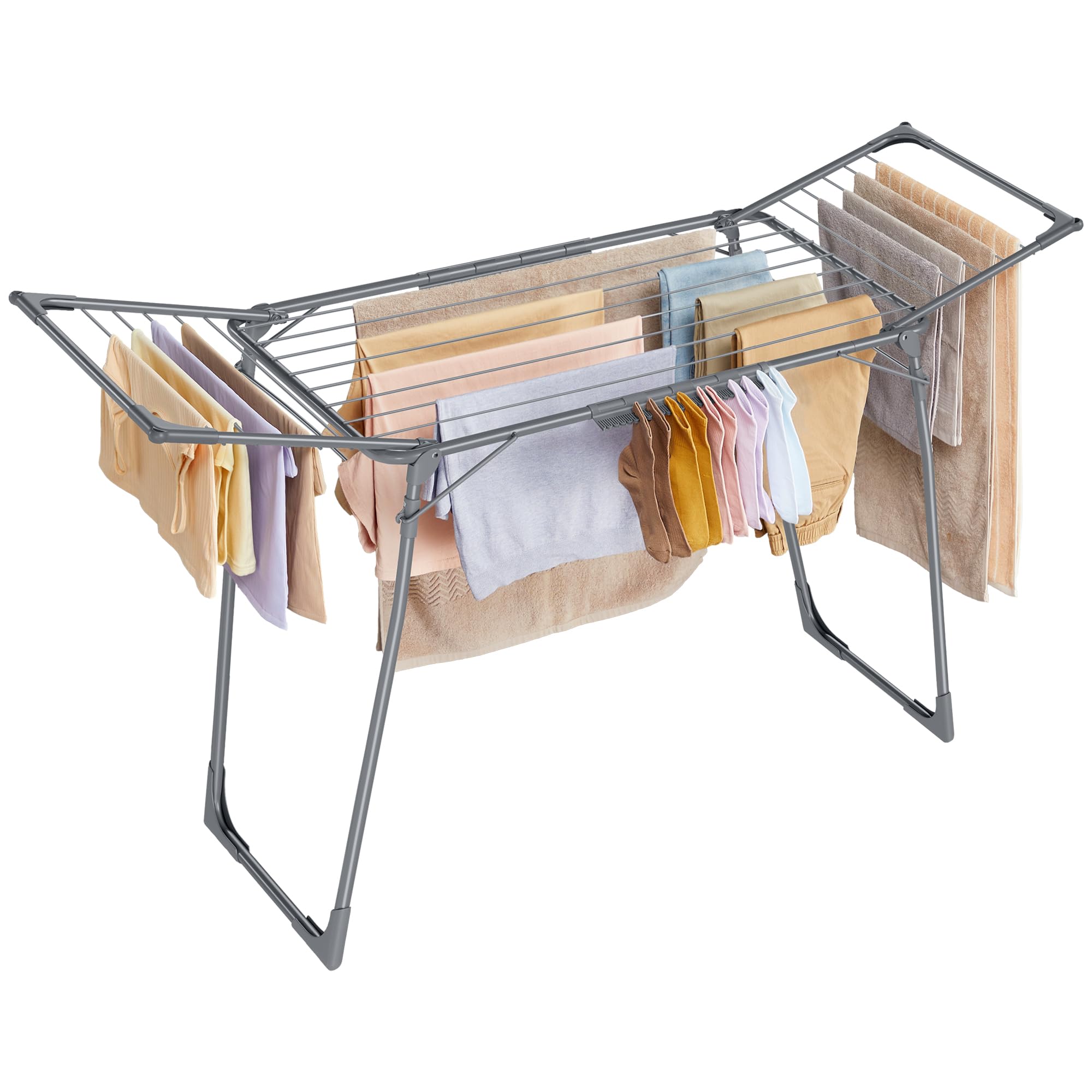 SONGMICS Clothes Drying Rack - 18m Drying Space | 18kg Capacity | Foldable Metal Airer 1