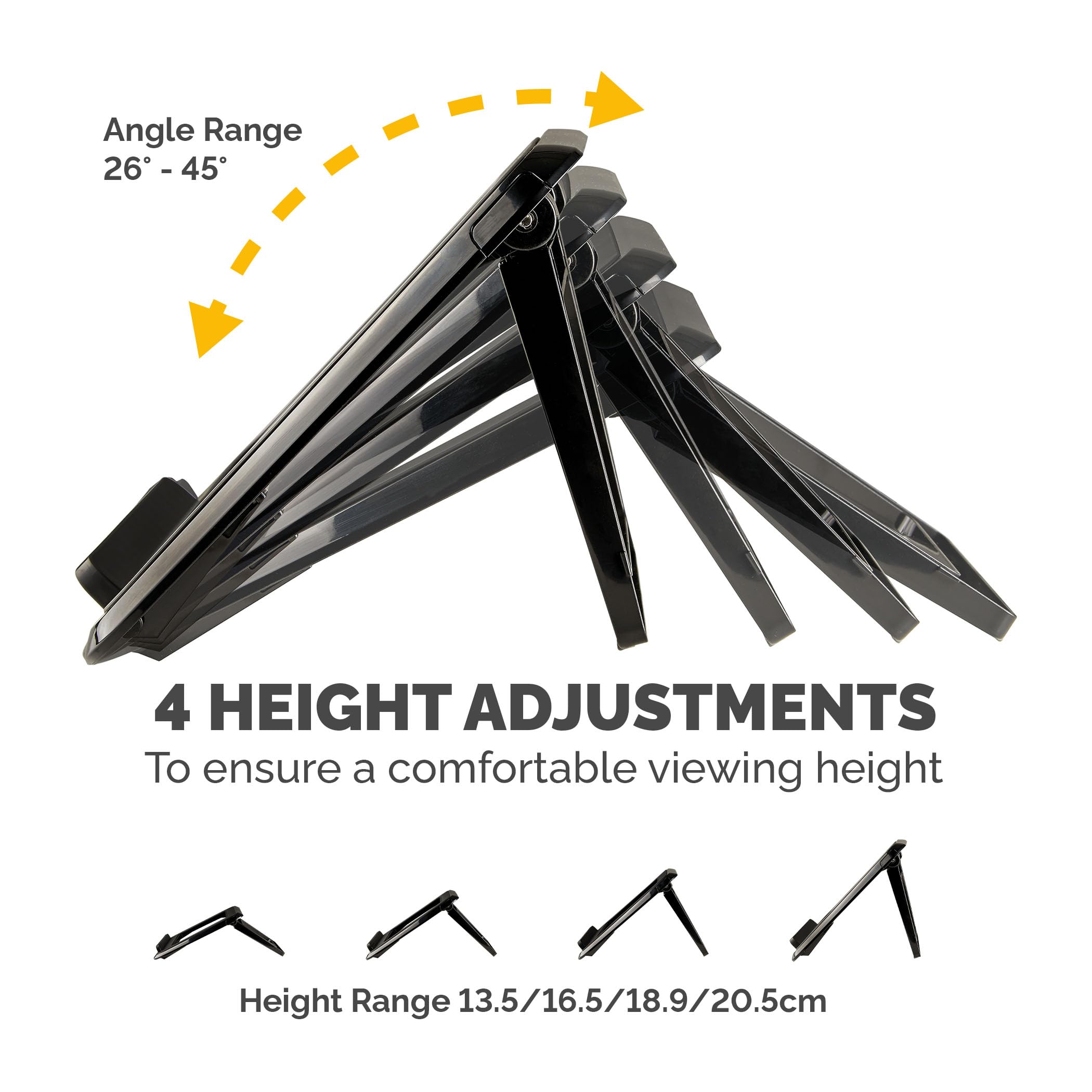Fellowes Everyday Laptop Stand - Adjustable Height & Angle | Holds Up to 17" Laptops | Black 5