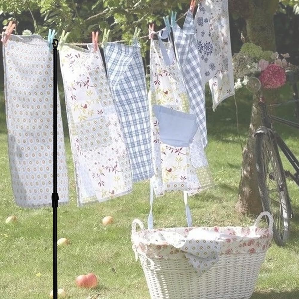 Armo Home Telescopic Washing Line Prop - Heavy Duty Metal Support | Extends to 2.4M (8.5FT) 5