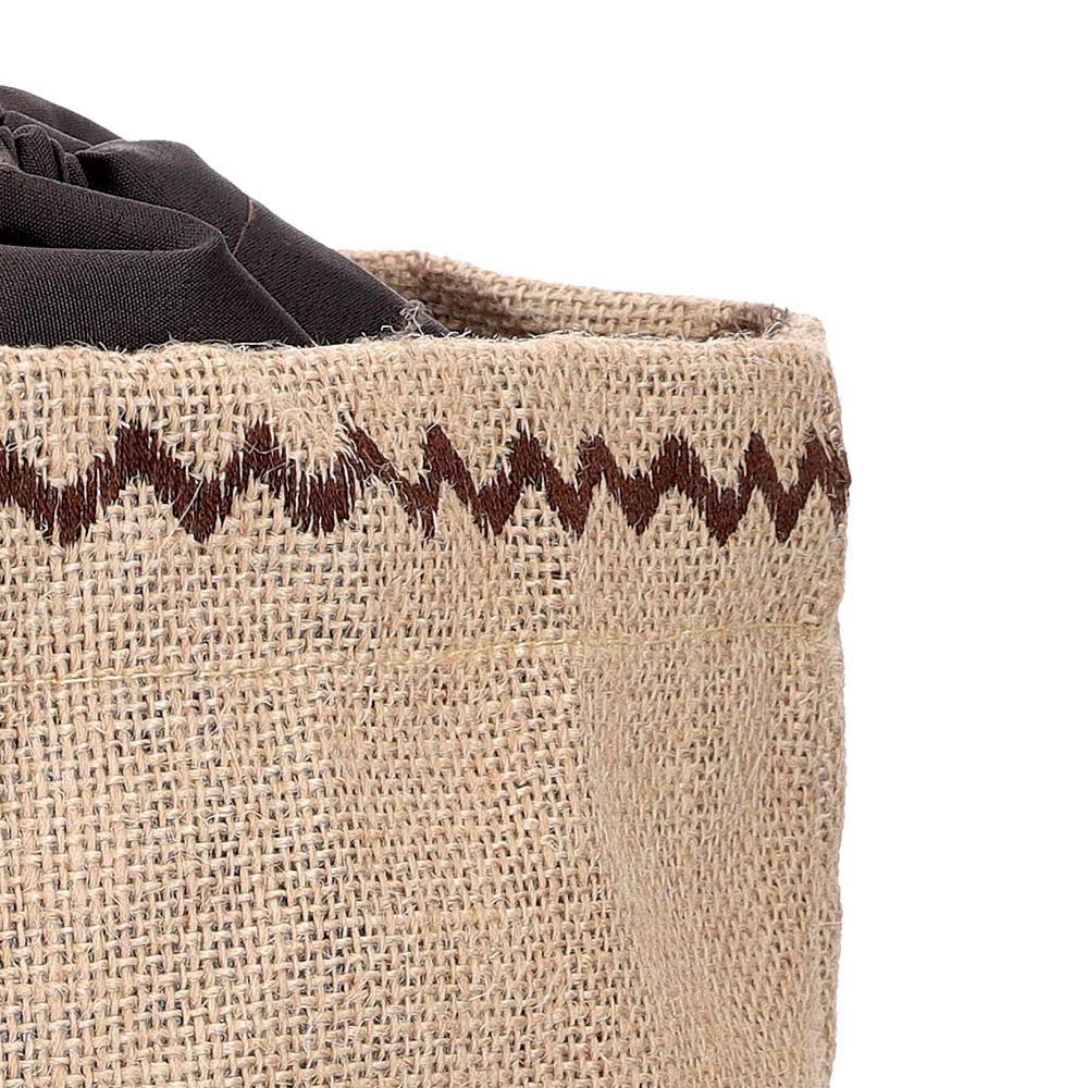 KitchenCraft Natural Elements Potato Storage Bag - Hessian with Blackout Lining | 24 x 24 cm | Brown 2