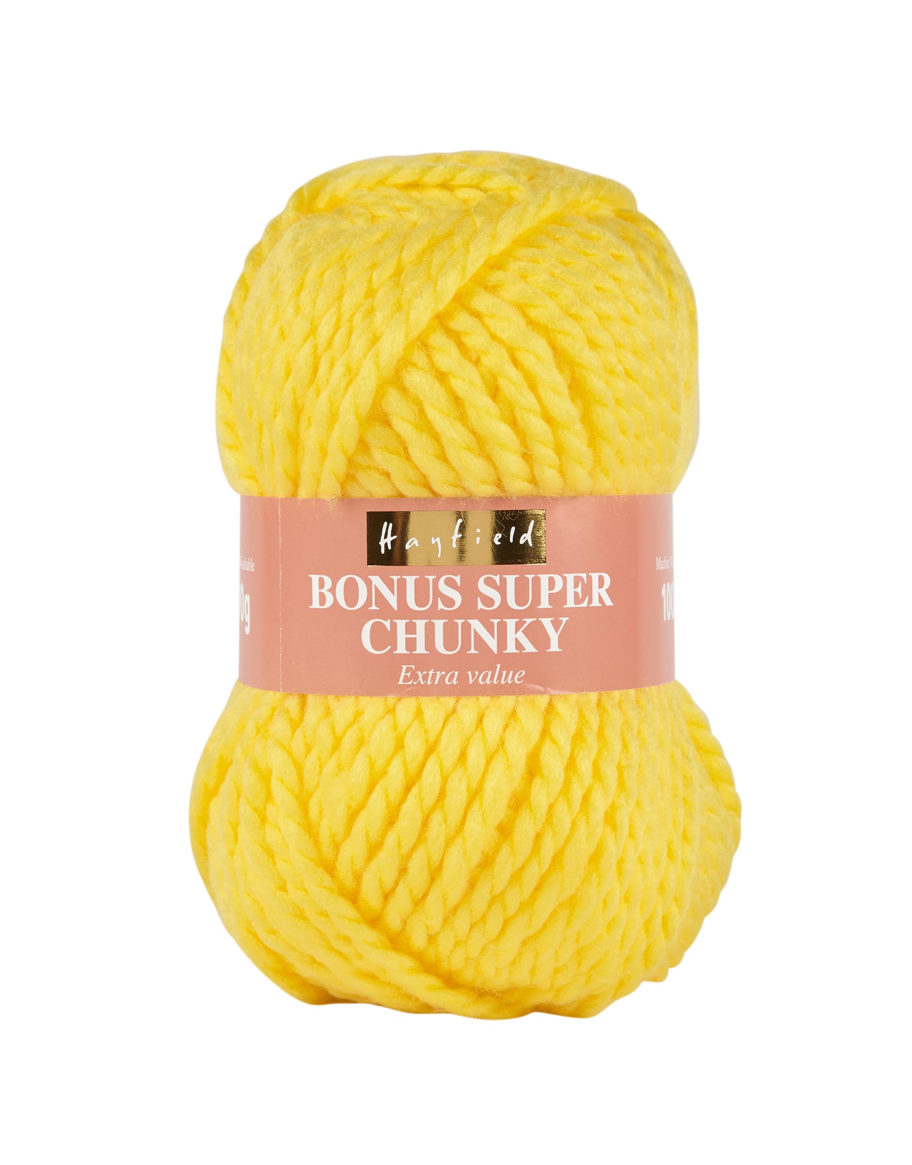 Sirdar Hayfield Bonus Super Chunky Yarn - 100% Acrylic | Bright Lemon | 100g Ball 1