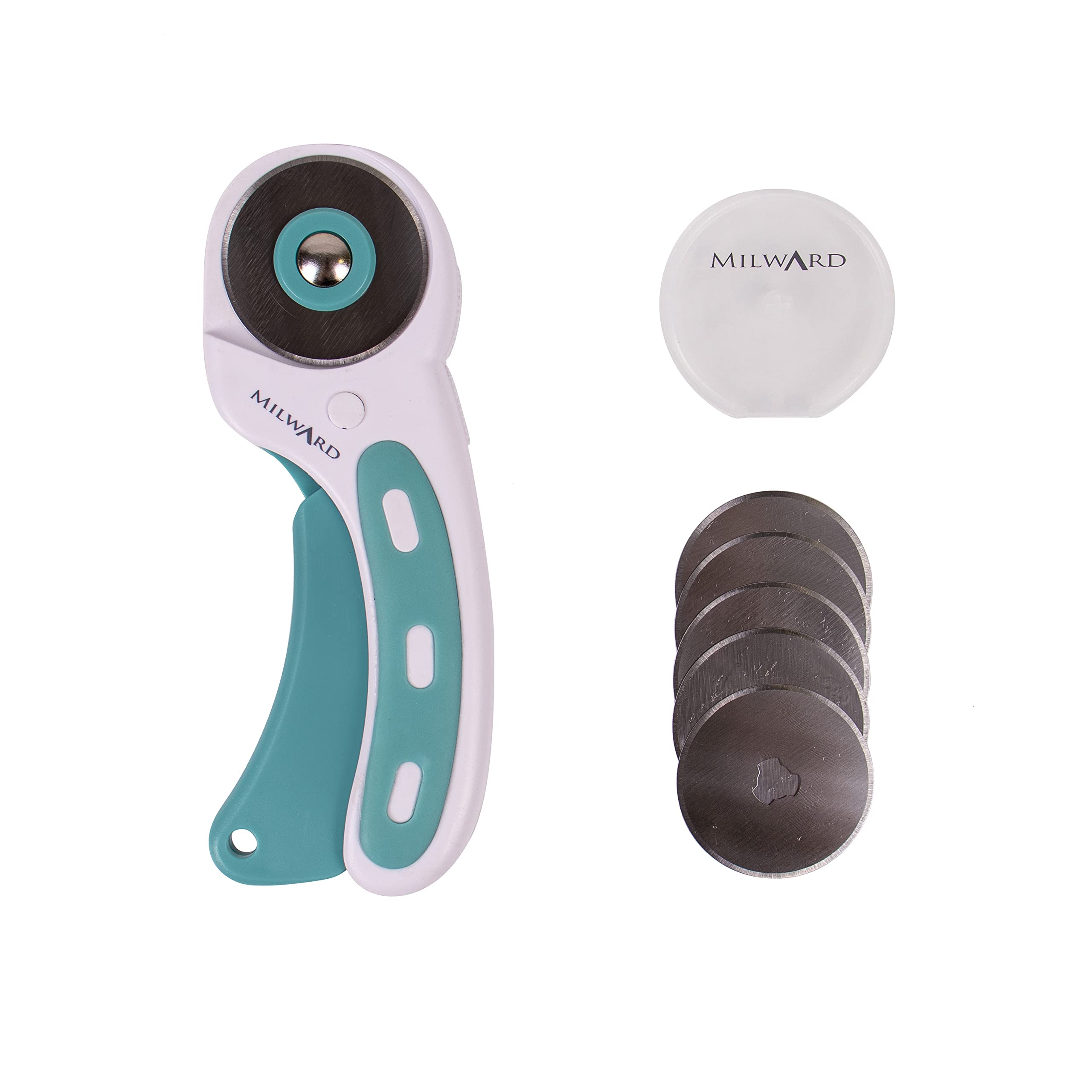 Milward 45mm Rotary Cutter for Fabric - Includes 5 Spare Steel Blades | Ergonomic Design 1