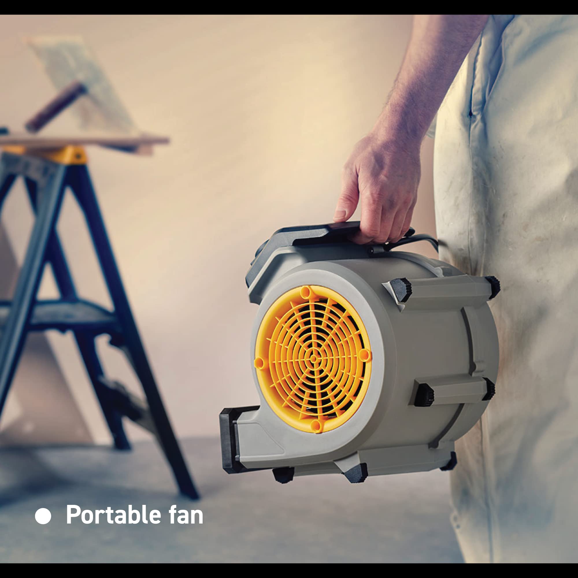 Vacmaster Air Mover Floor Fan - 3 Speed Centrifugal Blower for Drying Carpets, Walls, and Floors | 124W 3