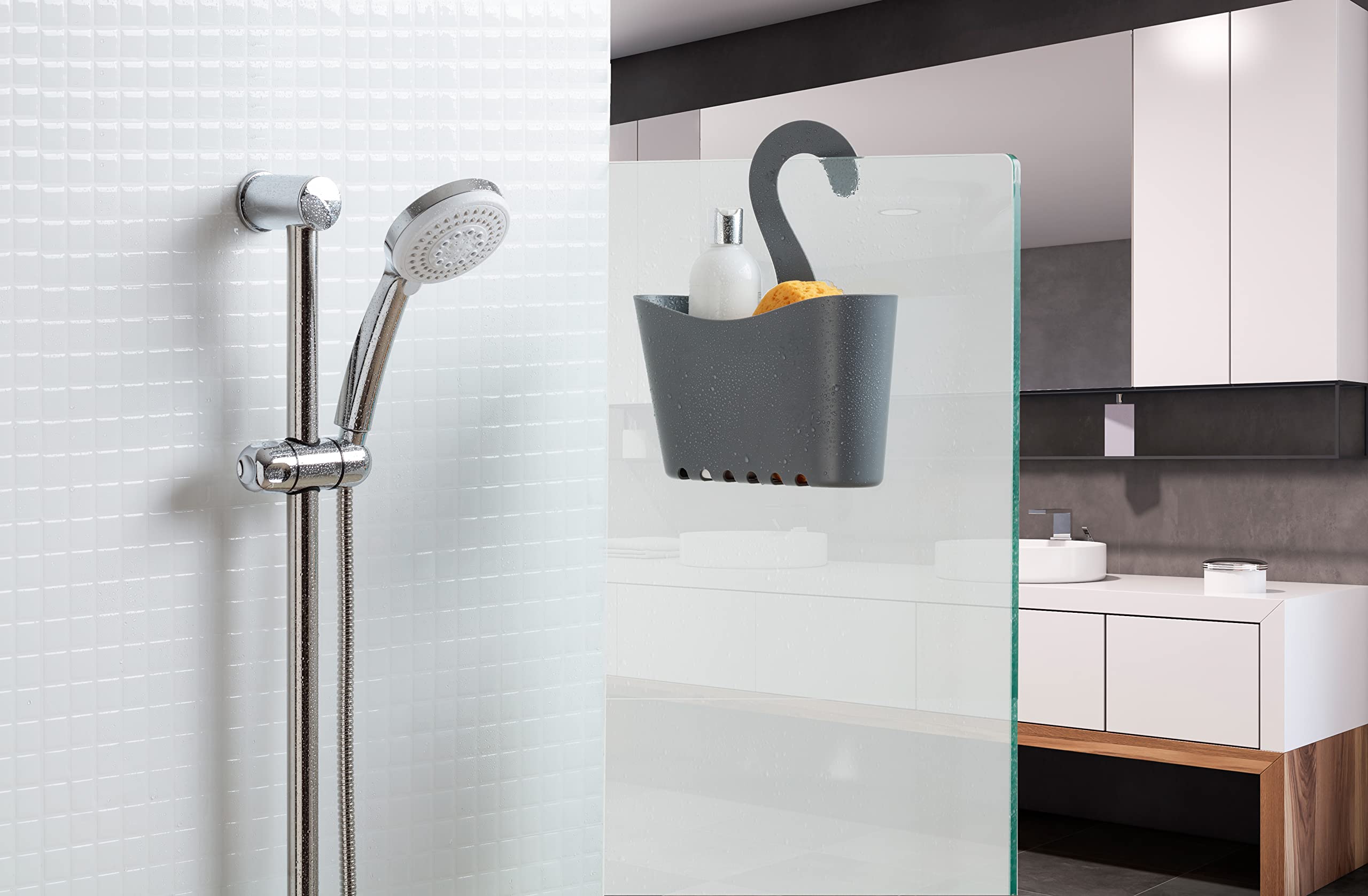 TATAY Multifunctional Shower Caddy - No-Drill Installation | Stackable | Moisture-Resistant Polypropylene 7