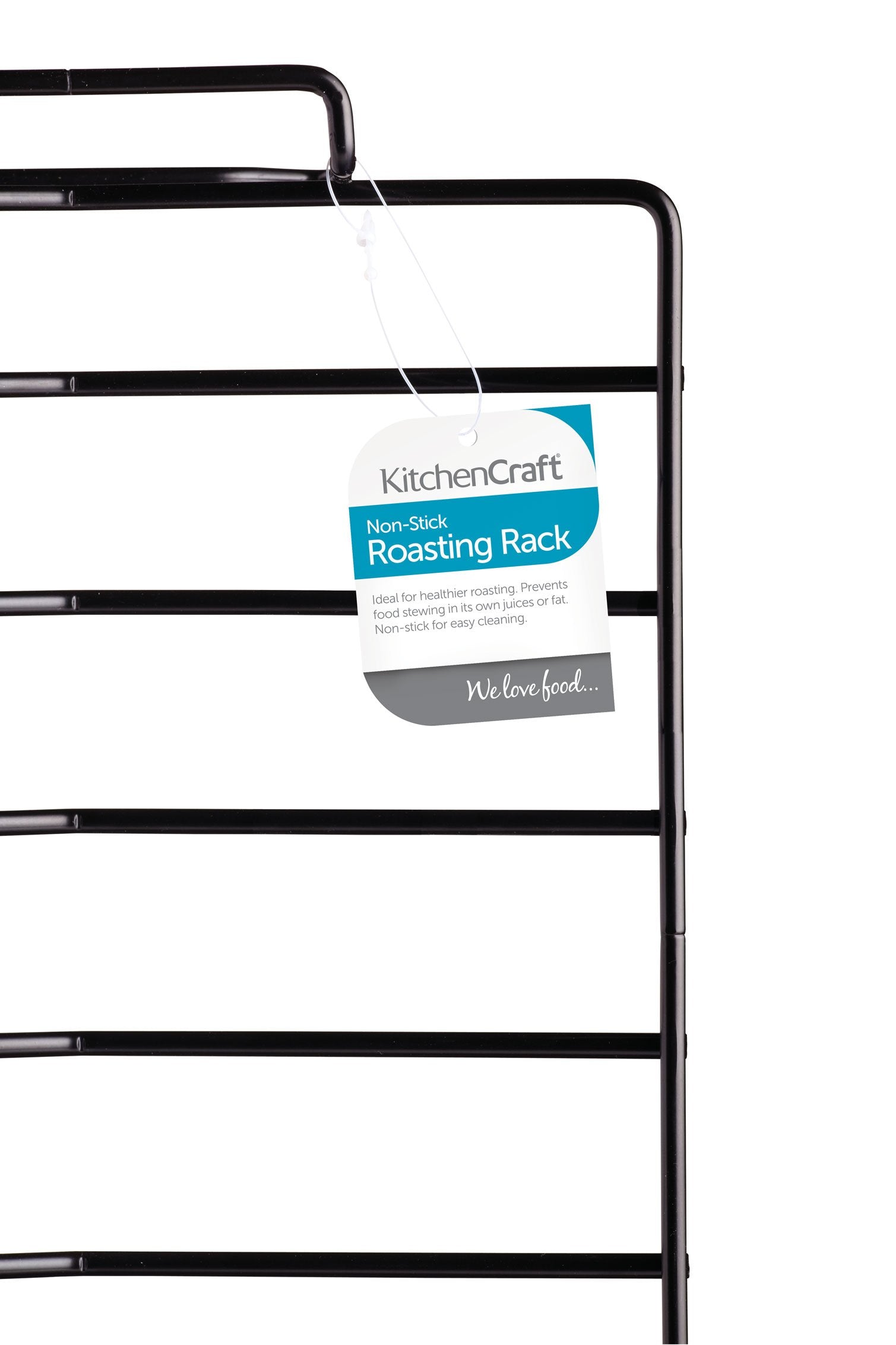 KitchenCraft Non-Stick V-Shape Roasting Rack | 30 x 21 cm | Black Metal 2