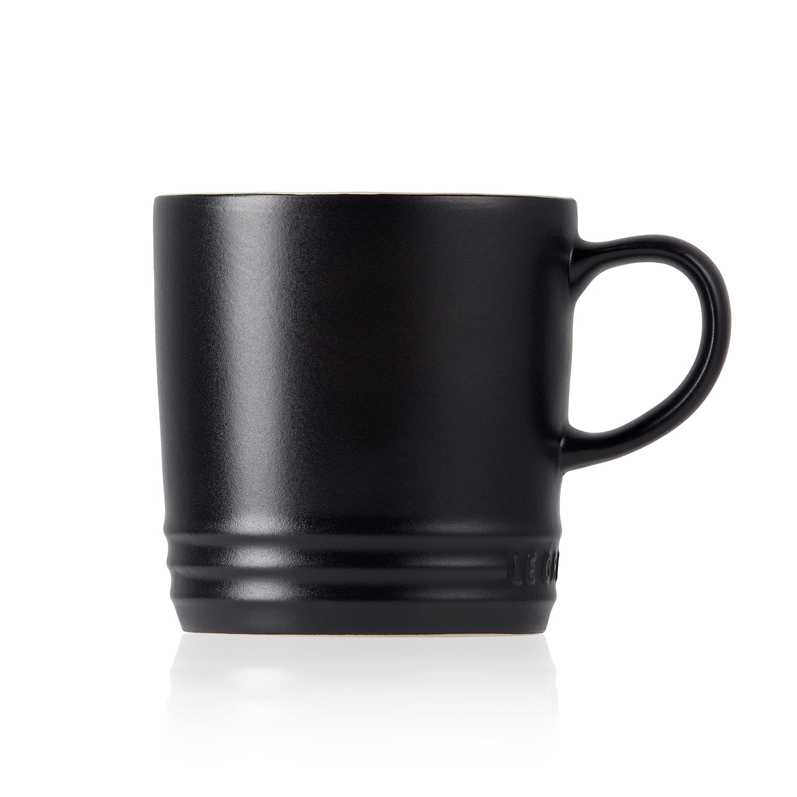 LE CREUSET Stoneware Coffee Mug - 350 ml Capacity | Chip-Resistant Enamel | Matte Black 3