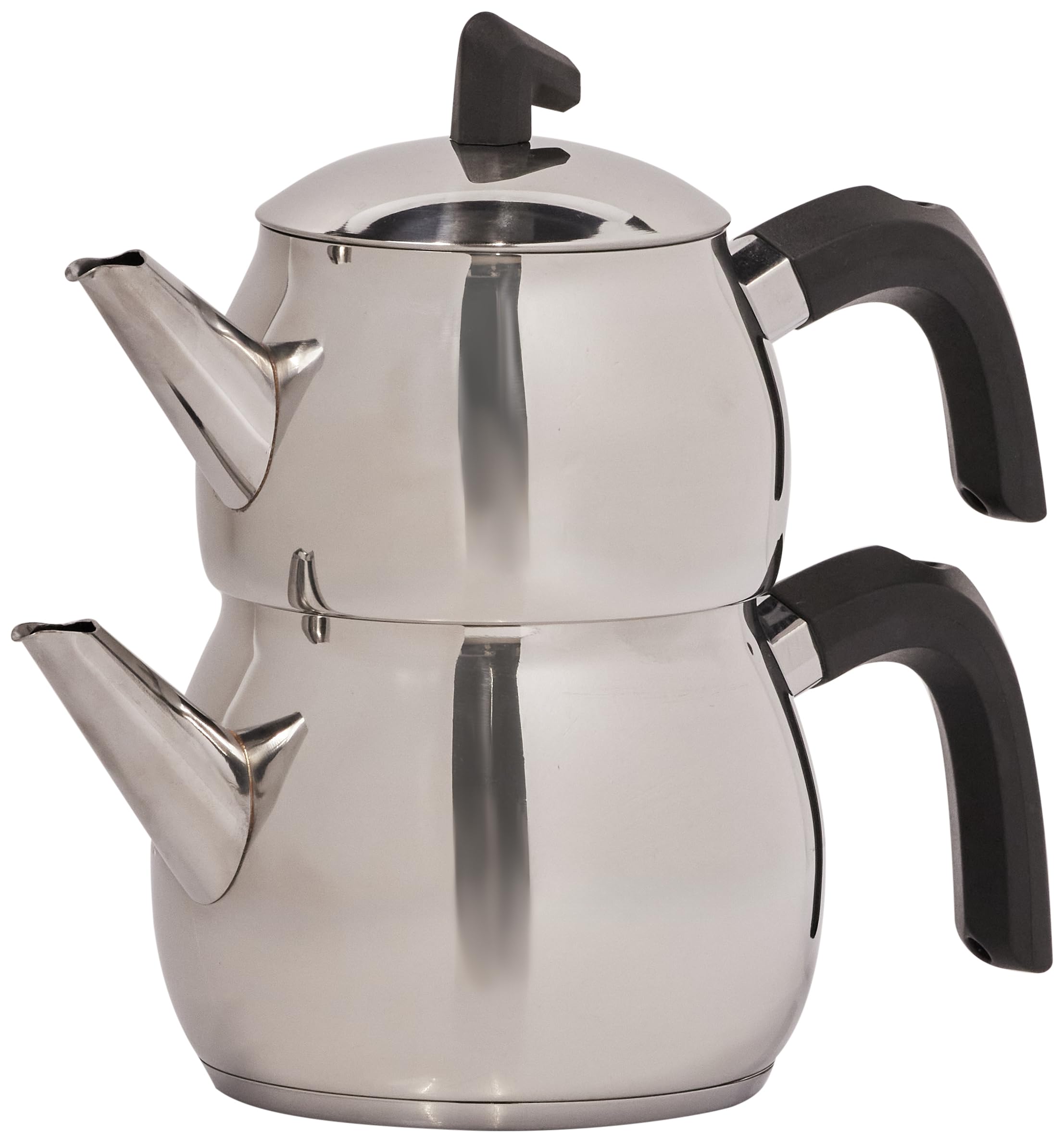 KARACA Belinay Stainless Steel Tea Pot Set | 1 Litre Teapot | Induction Compatible | Silver Black 3