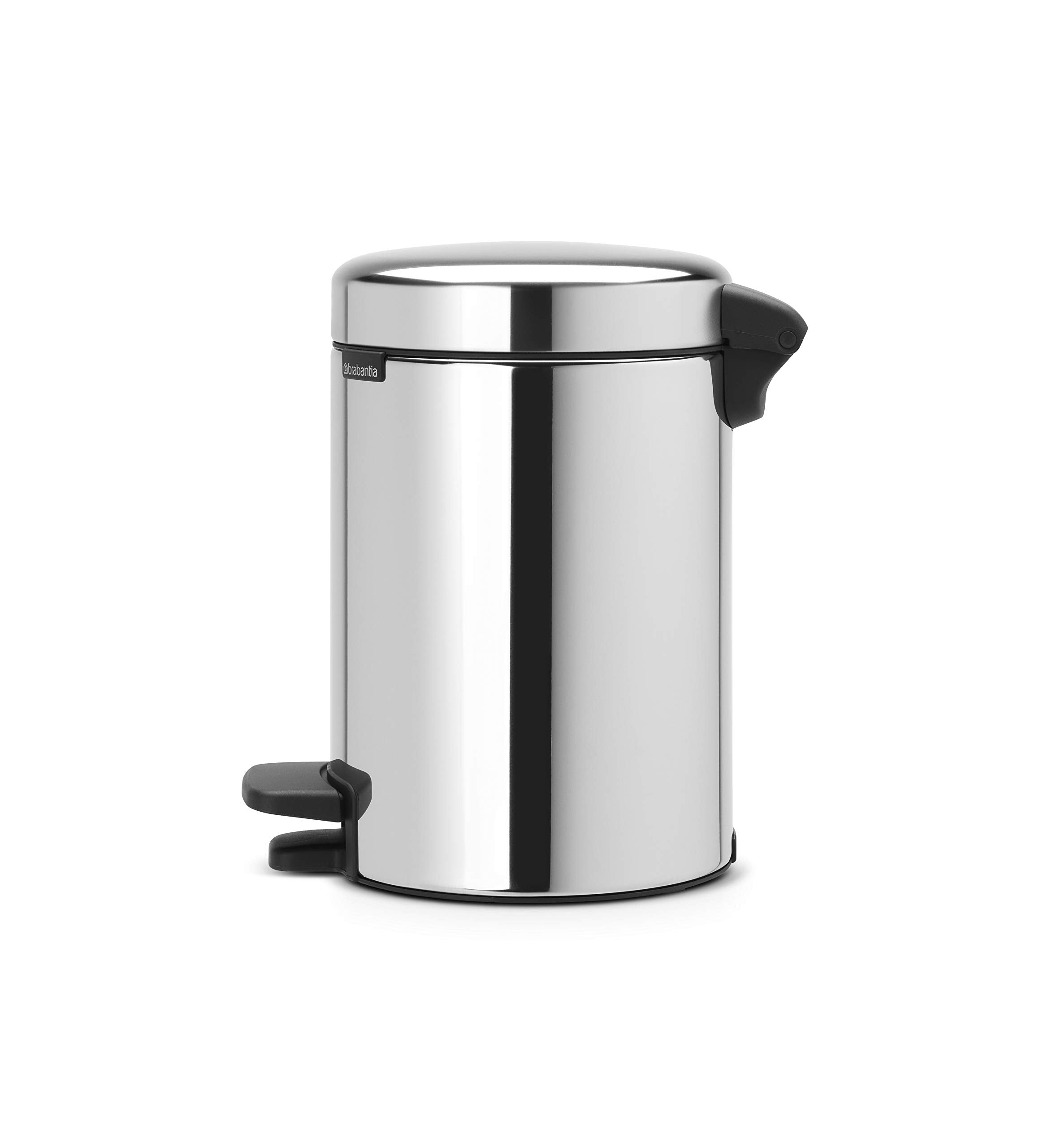 Brabantia NewIcon Pedal Bin - 3 L Capacity | Brilliant Steel Finish | Soft-Closure Lid 3