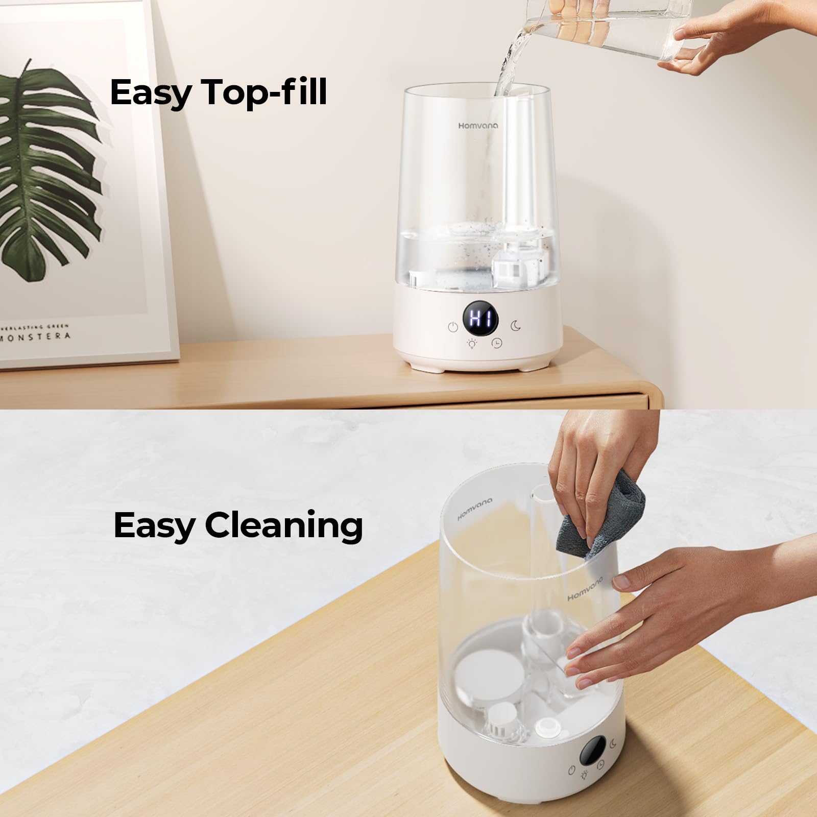 Homvana H101 3.6L Cool Mist Humidifier - 34 Hr Runtime | Aroma Diffuser | Quiet Operation 5