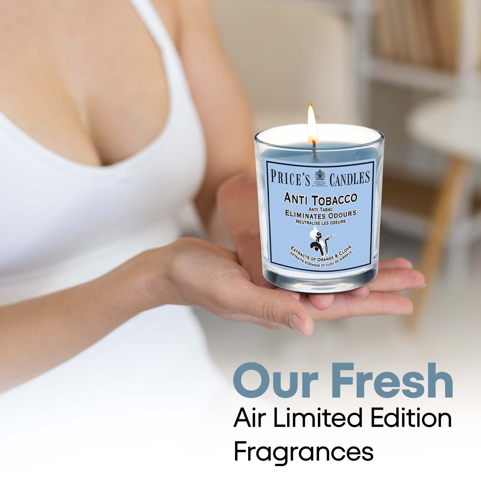 Price's Anti-Tobacco Jar Candle - Orange & Clove Scent | 360g Wax Jar 5