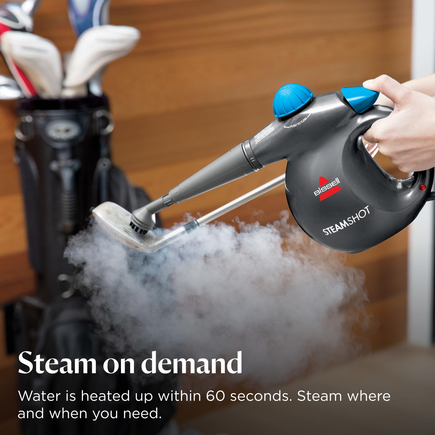 BISSELL SteamShot Handheld Steam Cleaner - Chemical-Free Cleaning | 8 Attachments | Portable 3