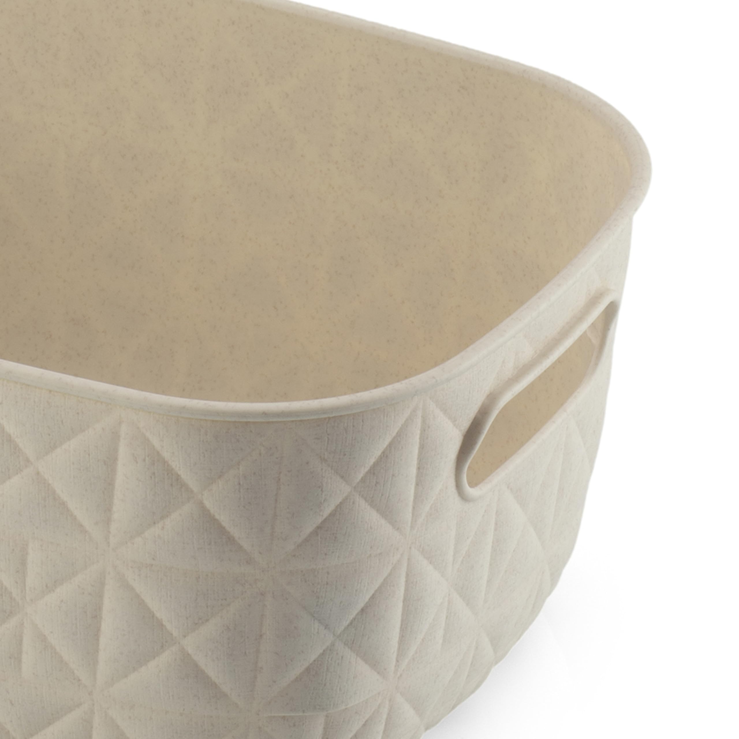 CURVER Softex 4L Storage Baskets (Set of 4) - 100% Recycled Resin | Chalk White 6