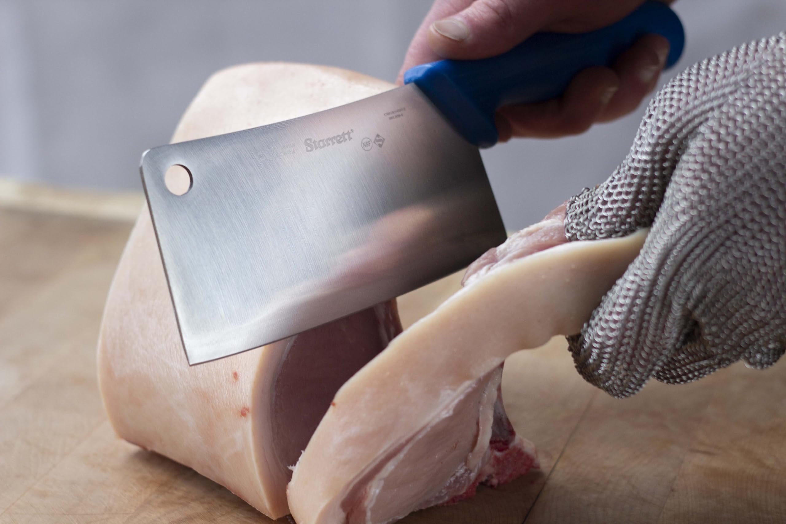 Starrett Chef's Butcher's Cleaver Knife - Wide Rectangular 6 Inch Blade | Stainless Steel 4