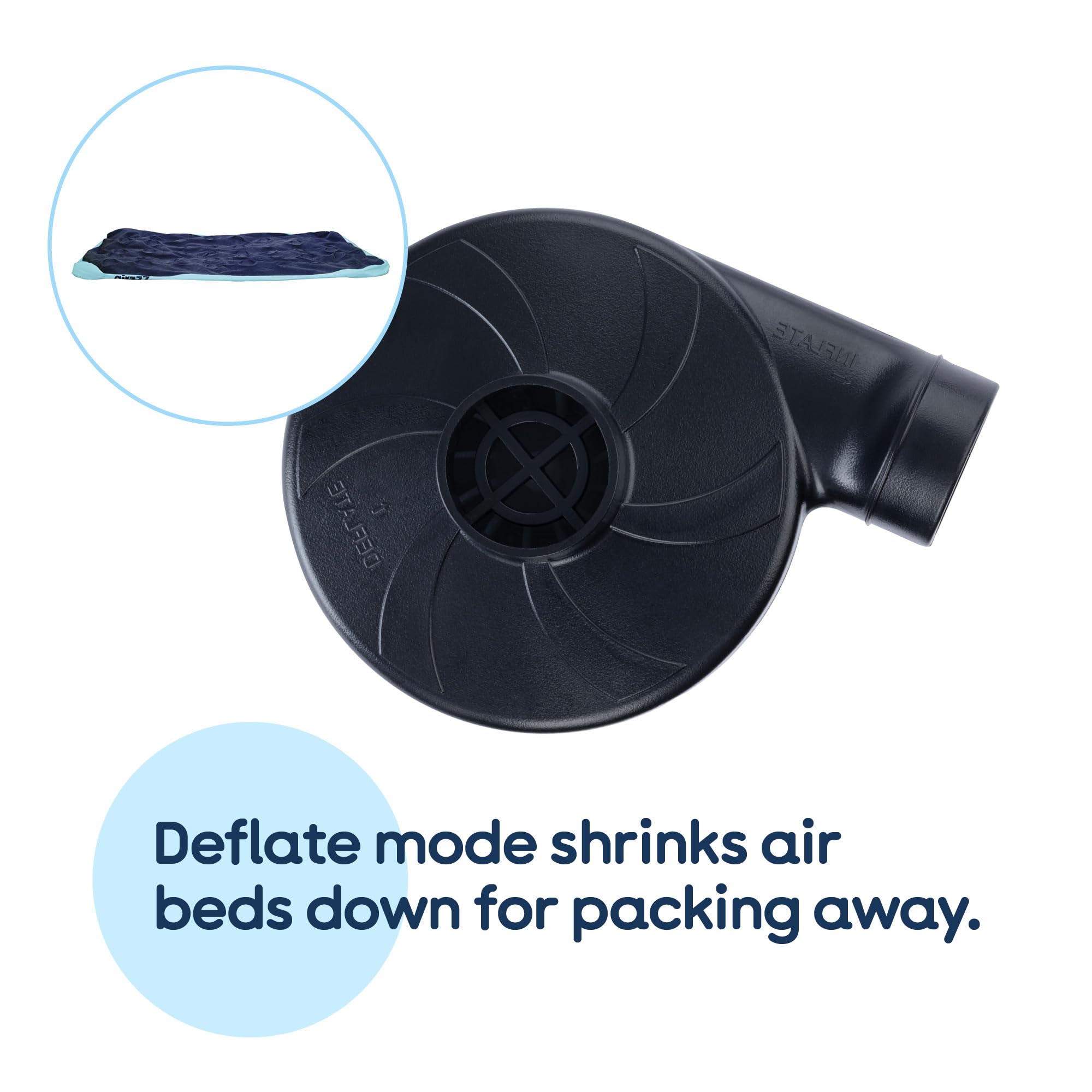airzzZ 240V Electric Air Pump - Fast Inflate/Deflate with 3 Nozzle Sizes | 150W Power 5