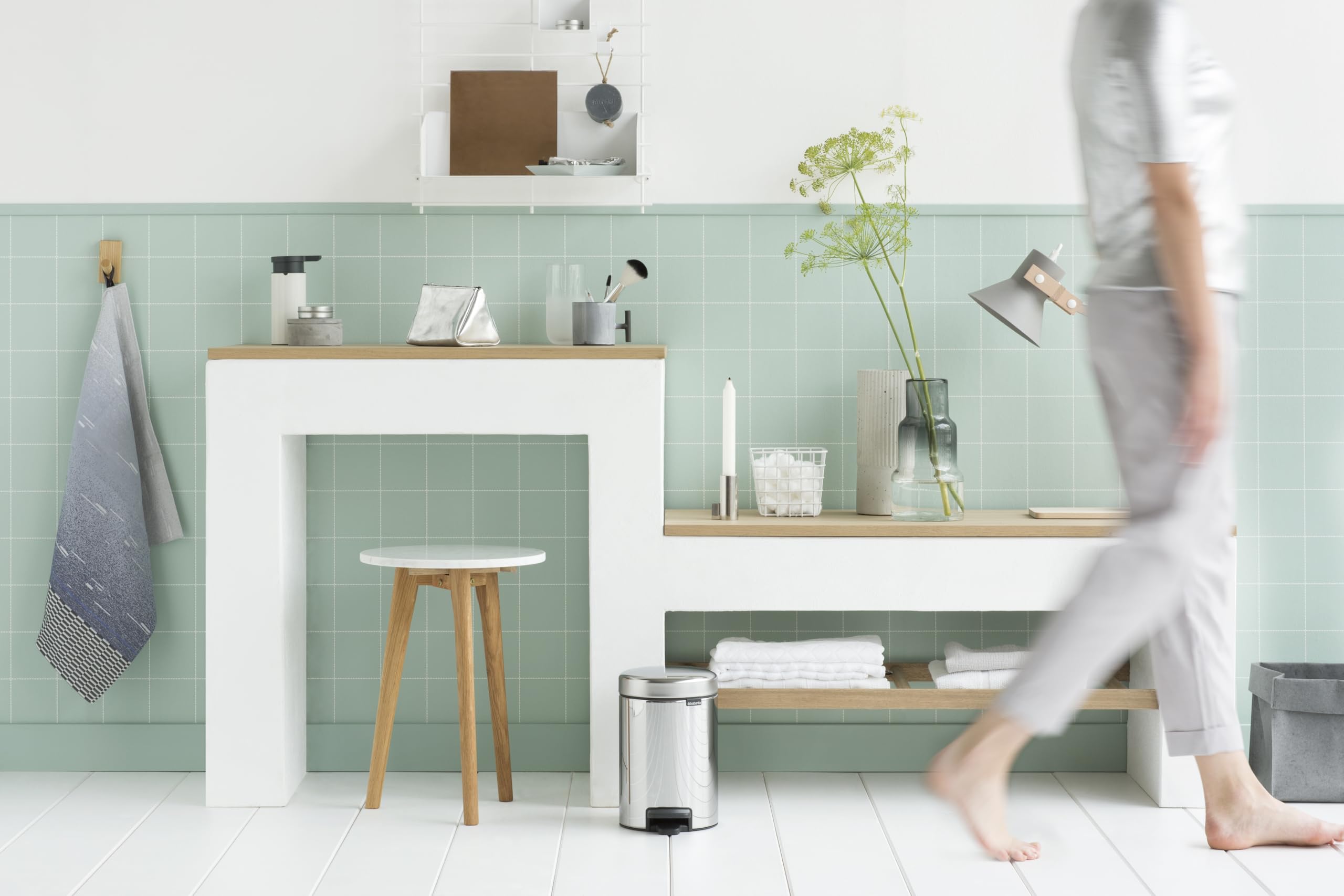 Brabantia NewIcon Pedal Bin - 3 L Capacity | Brilliant Steel Finish | Soft-Closure Lid 6