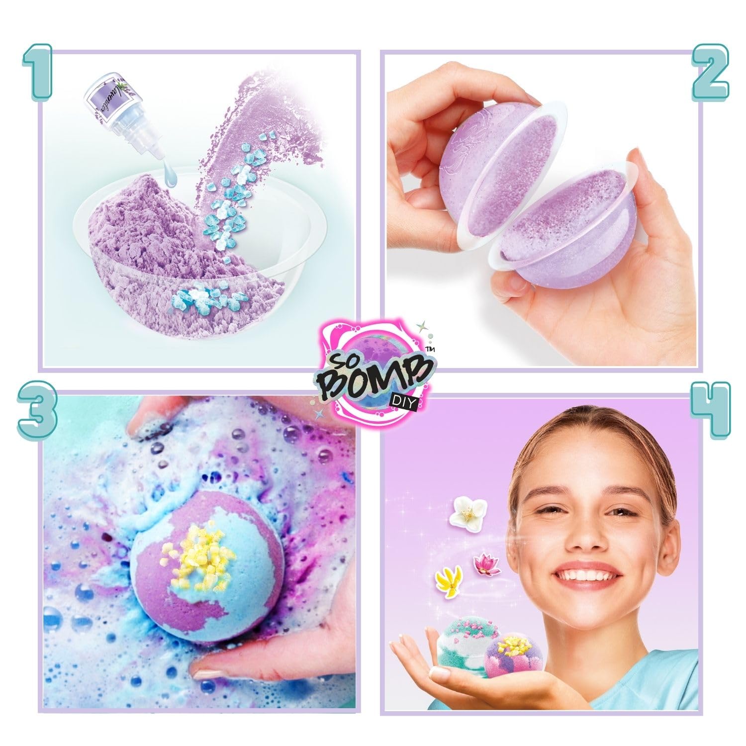 Canal Toys So Bomb DIY - Set of 6 Aromatic Bath Bombs for Kids | Lavender Scent | Ages 6+ 6