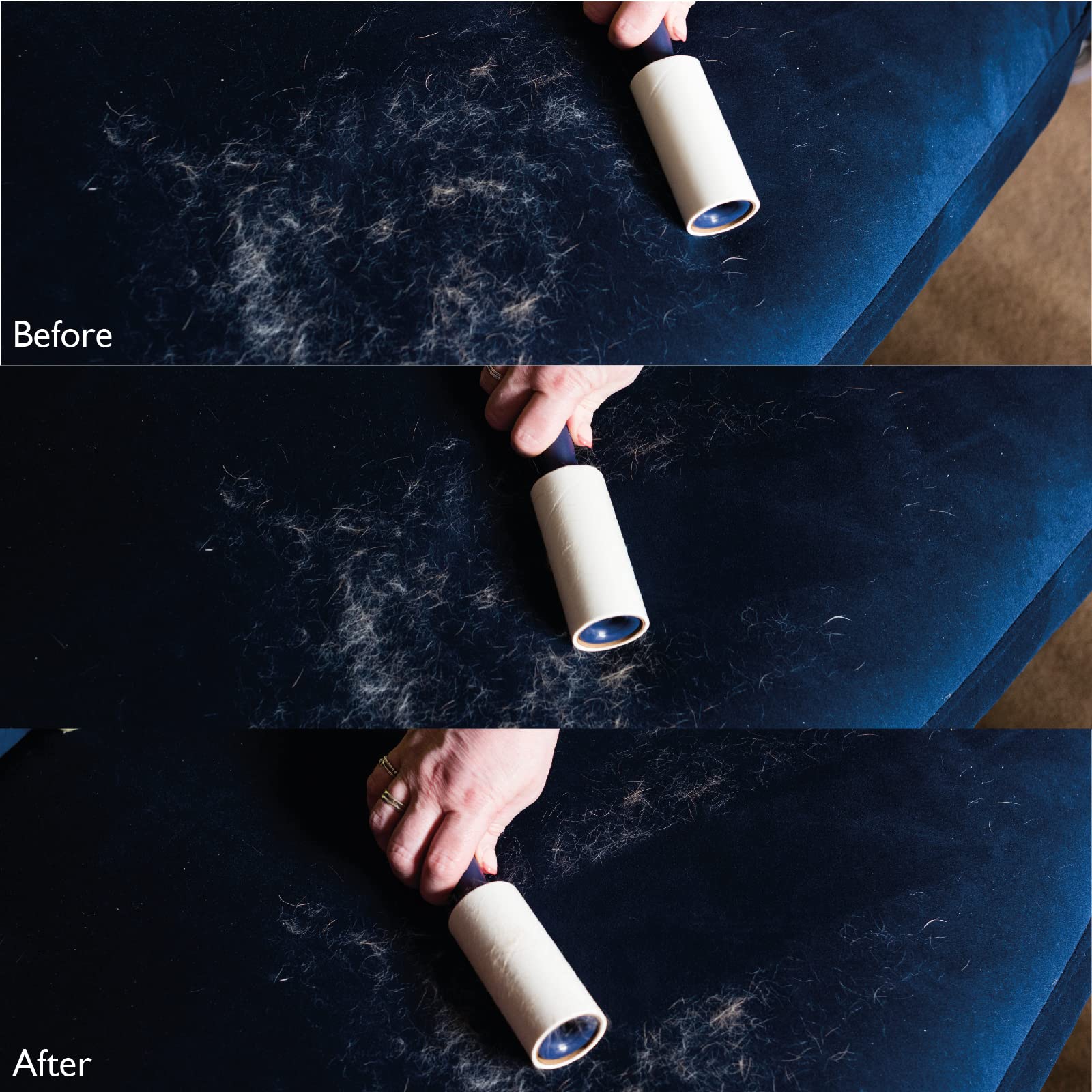 KORBOND Lint Roller for Clothes & Pet Hair Remover | 35 Easy-Peel Sheets | Blue 7